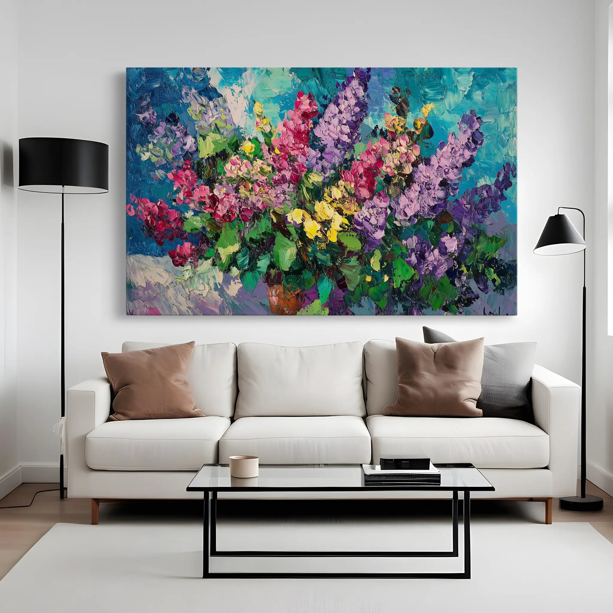 Floral Canvas Wall Art WAD1102-F 90 x 60 cm / Stretched on hidden frame