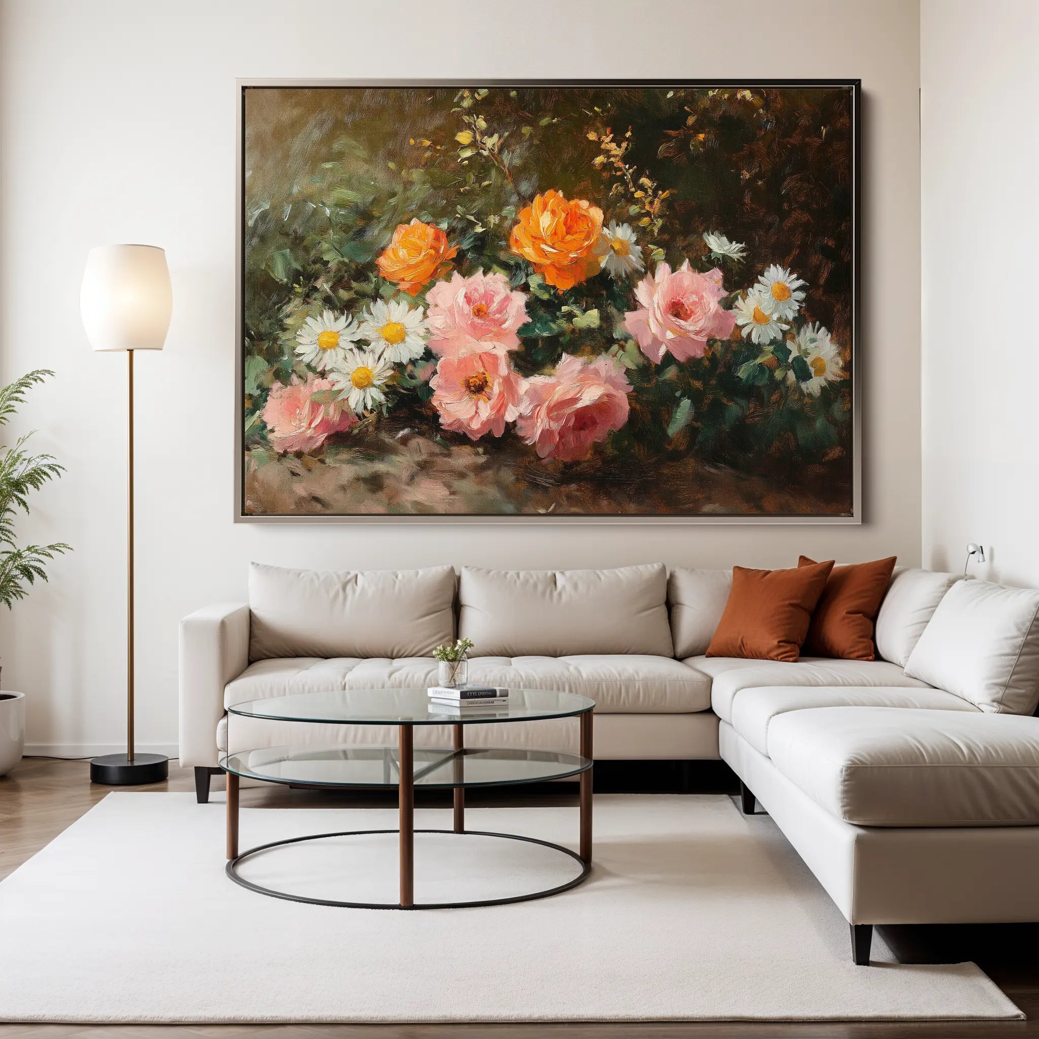 Floral Canvas Wall Art WAD1103-F 90 x 60 cm / Stretched on hidden frame