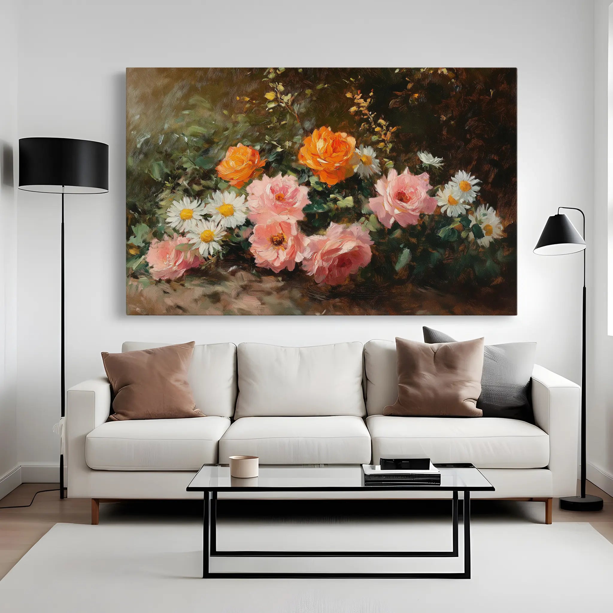 Floral Canvas Wall Art WAD1103-F 90 x 60 cm / Stretched on hidden frame