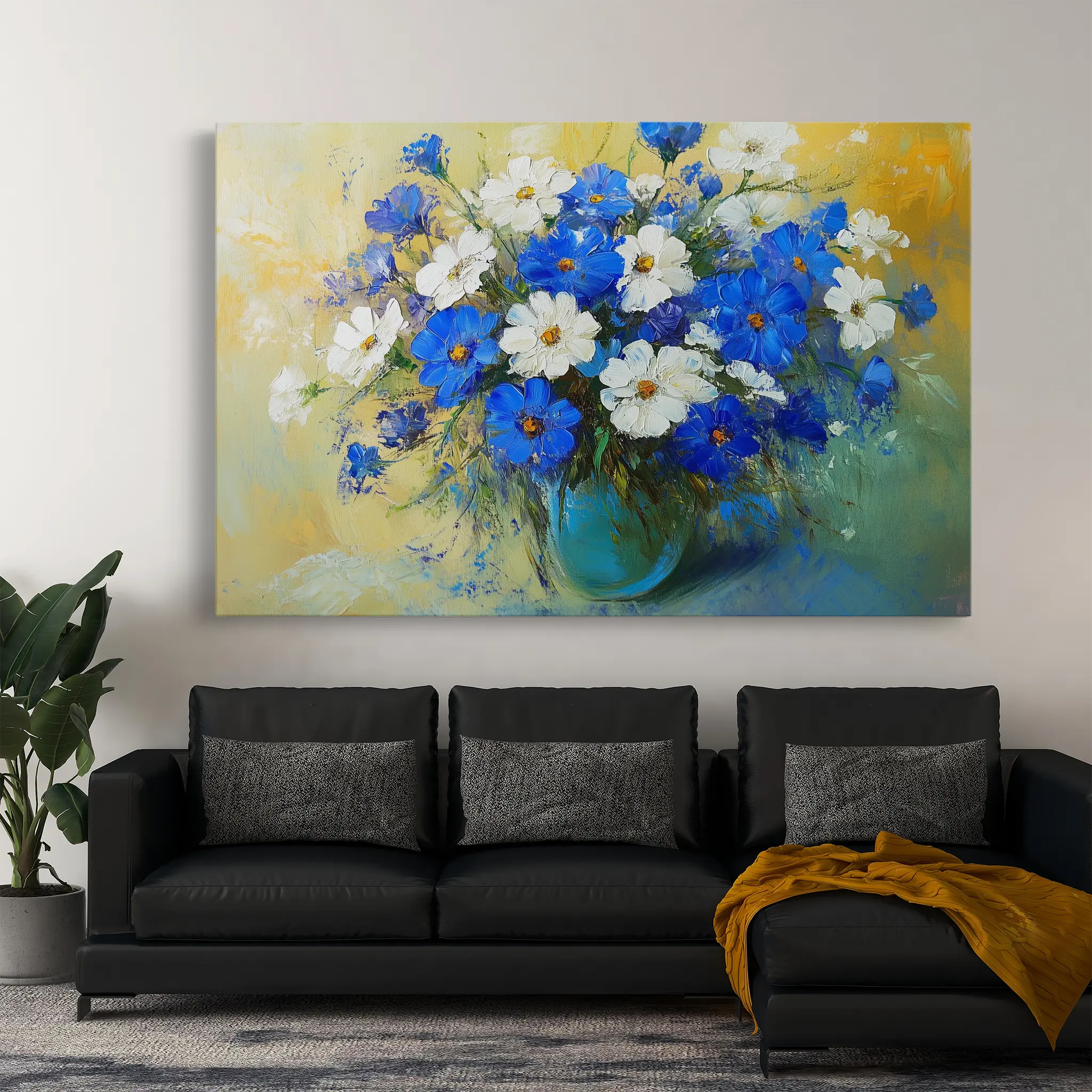 Floral Canvas Wall Art WAD1104-F 90 x 60 cm / Stretched on hidden frame