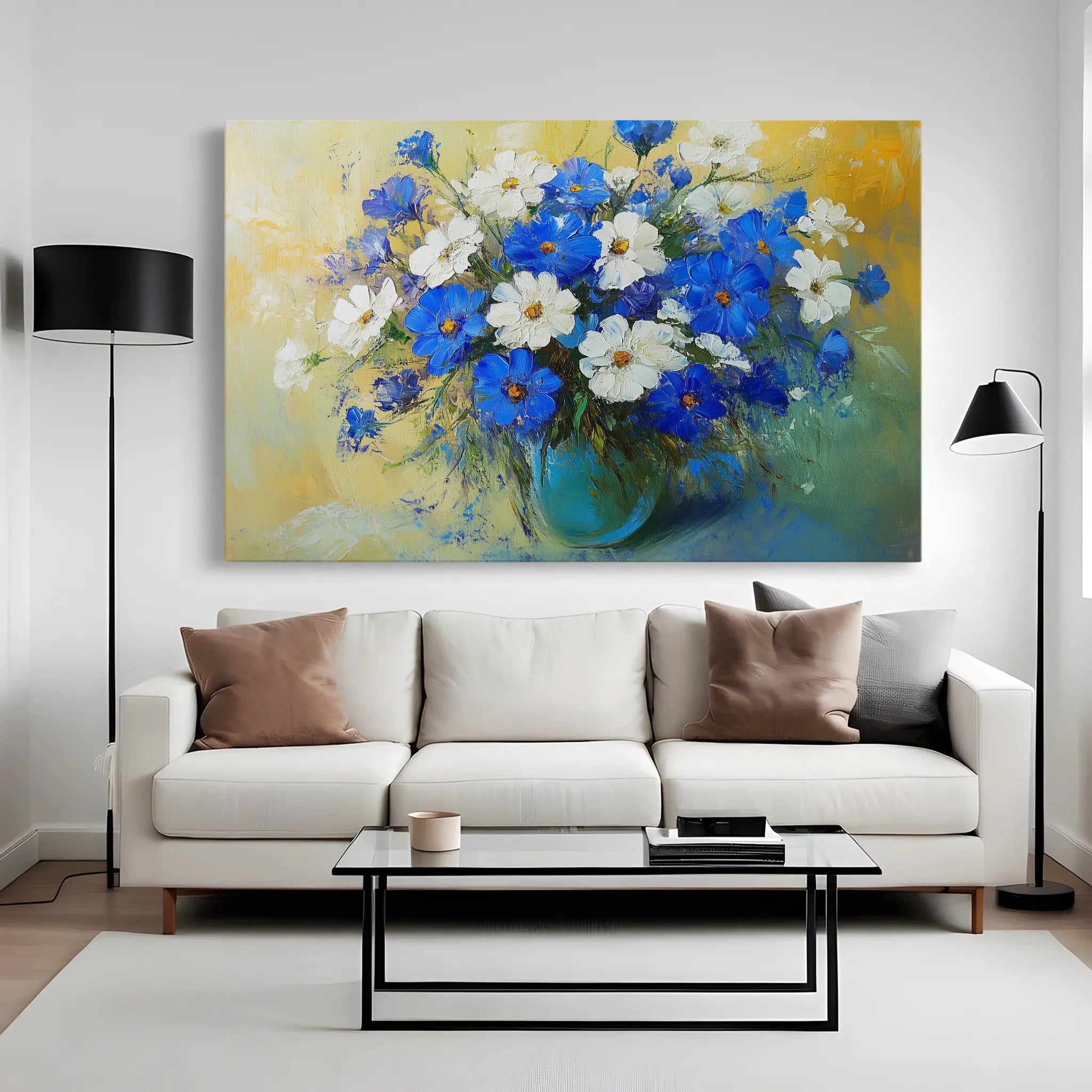 Floral Canvas Wall Art WAD1104-F 90 x 60 cm / Stretched on hidden frame