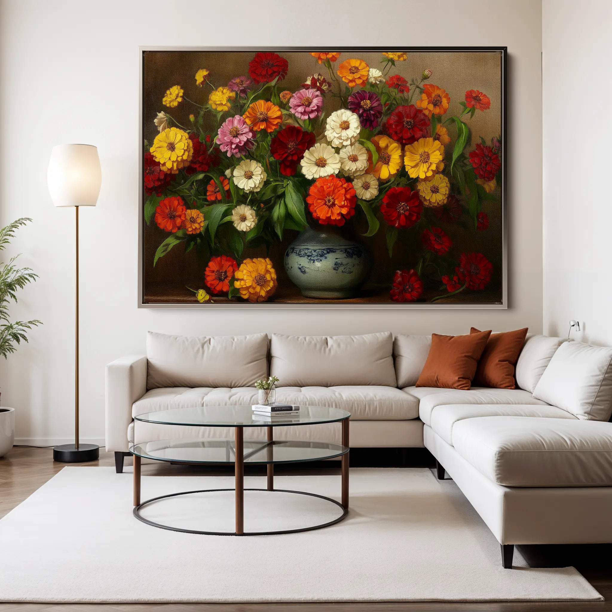 Floral Canvas Wall Art WAD1105-F 90 x 60 cm / Stretched on hidden frame