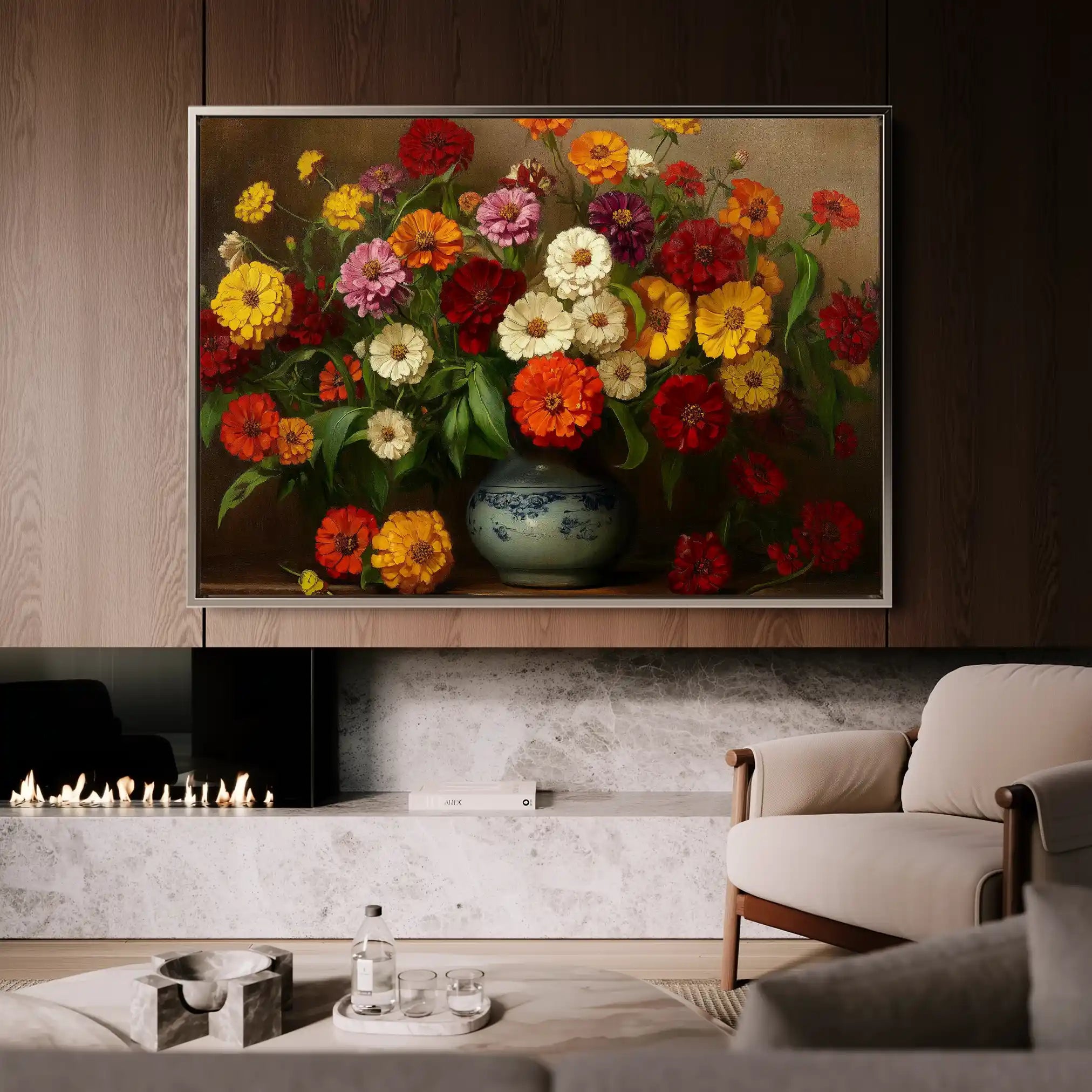 Floral Canvas Wall Art WAD1105-F 90 x 60 cm / Stretched on hidden frame