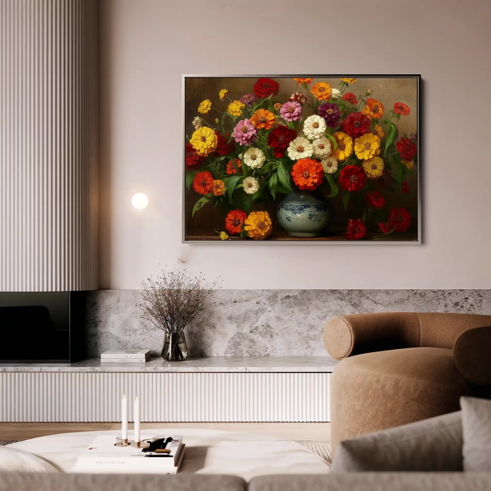 Floral Canvas Wall Art WAD1105-F 90 x 60 cm / Stretched on hidden frame
