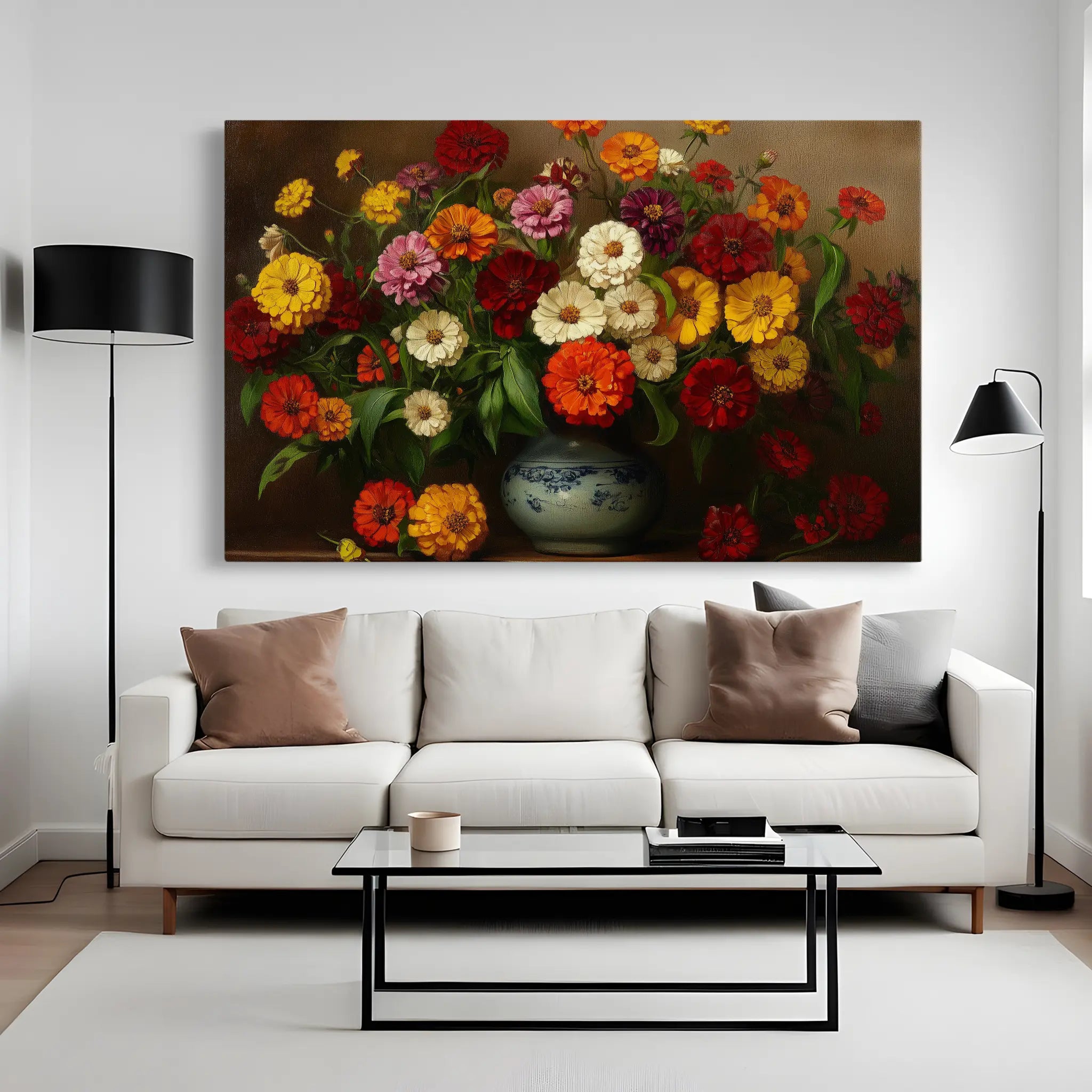 Floral Canvas Wall Art WAD1105-F 90 x 60 cm / Stretched on hidden frame