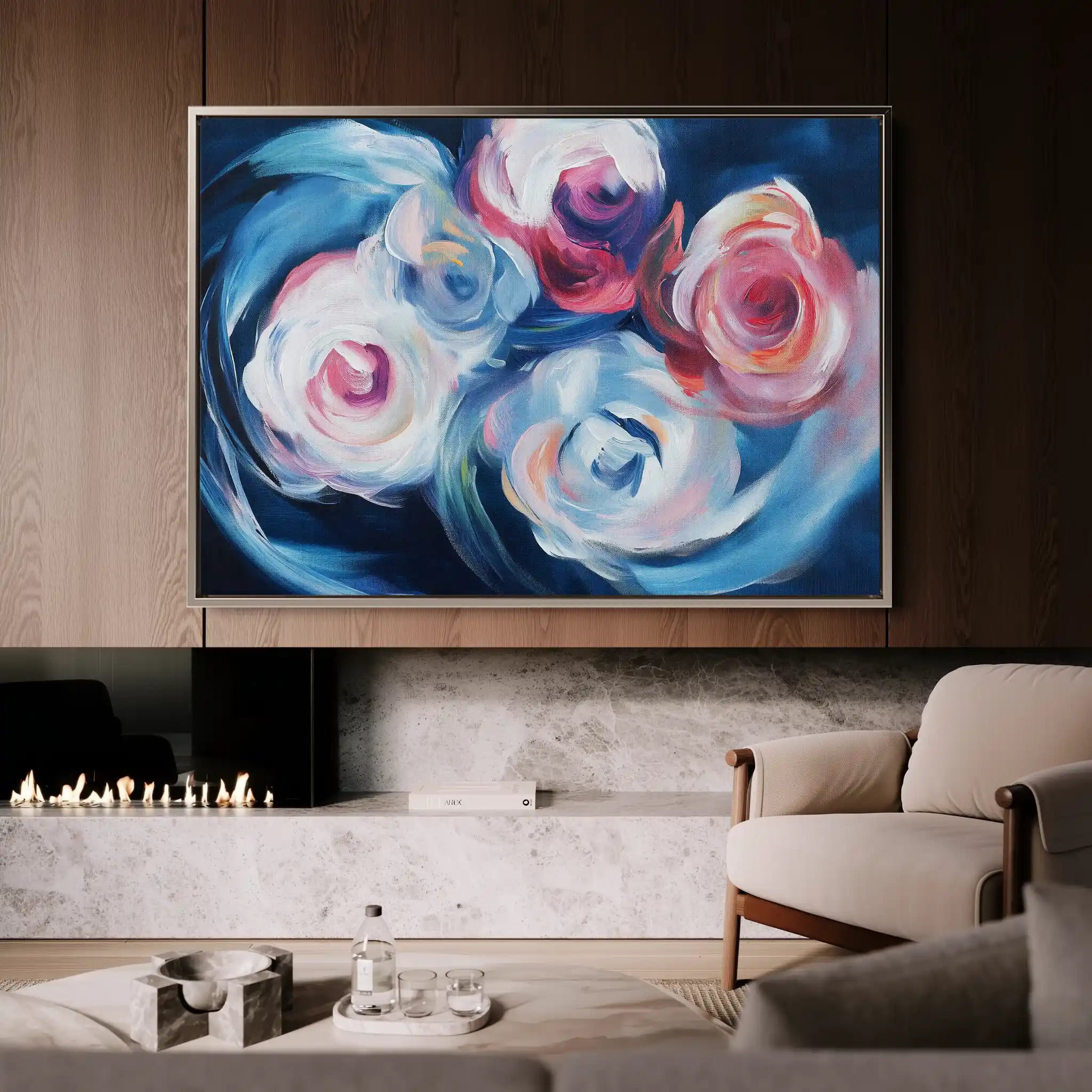 Floral Canvas Wall Art WAD1106-F 90 x 60 cm / Stretched on hidden frame