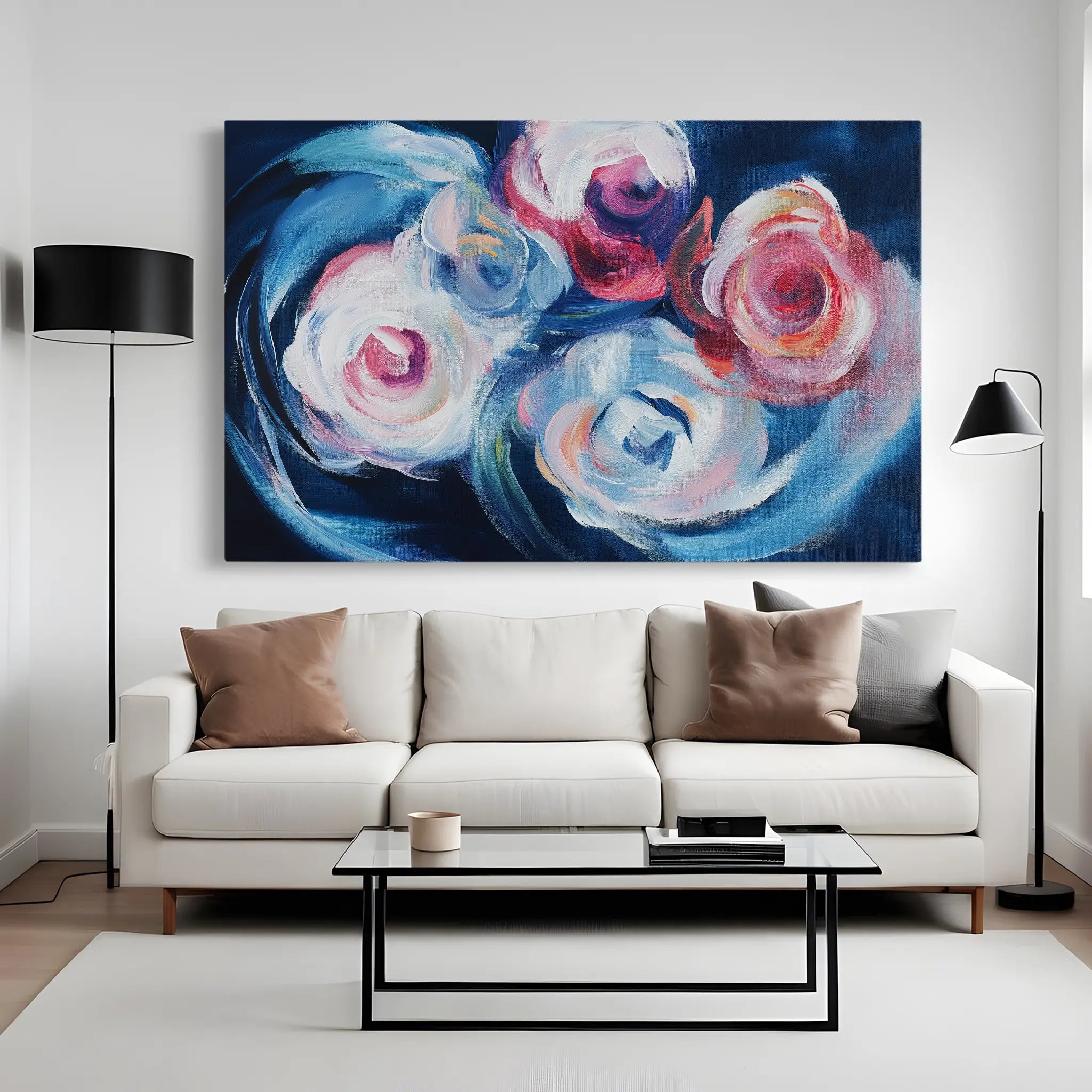 Floral Canvas Wall Art WAD1106-F 90 x 60 cm / Stretched on hidden frame