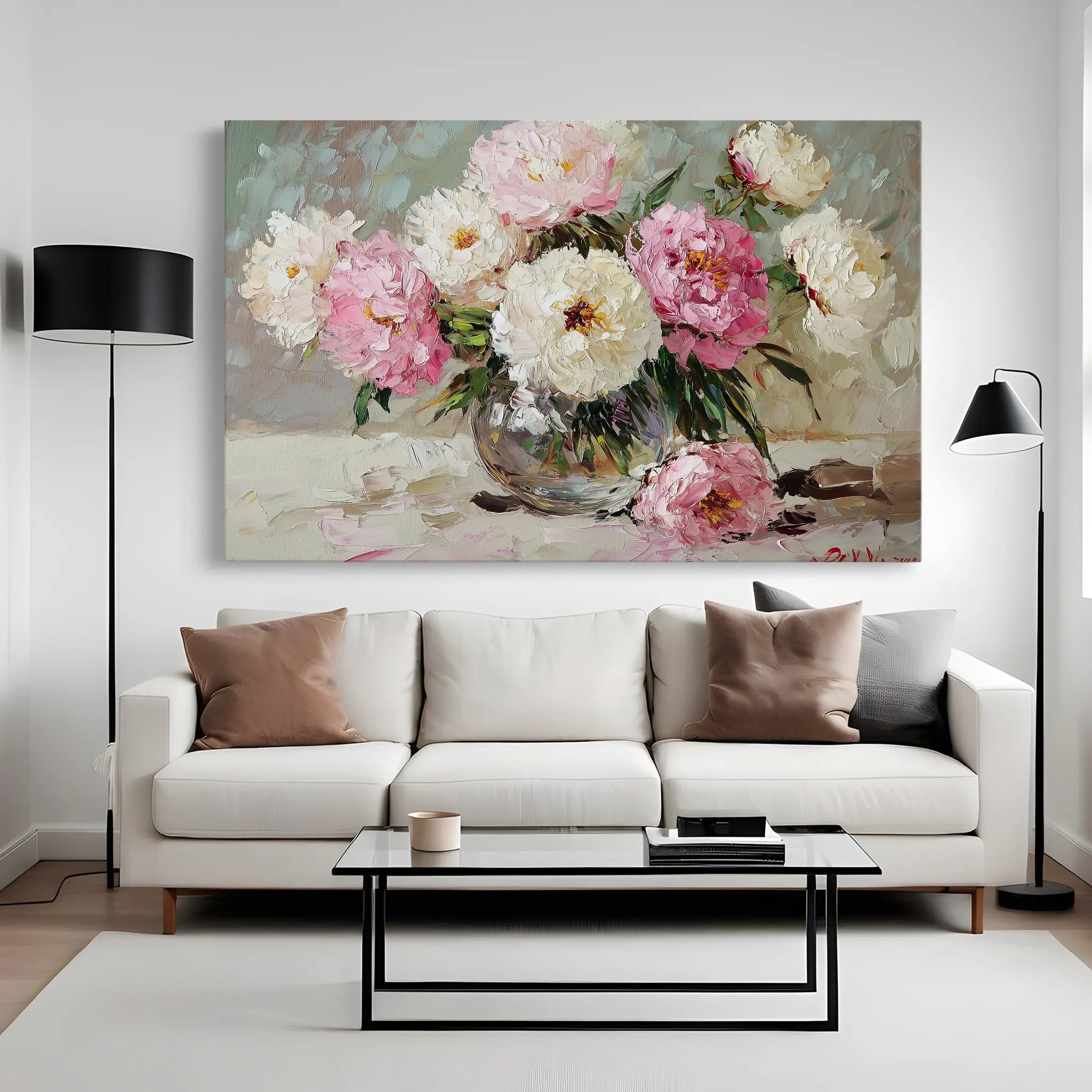 Floral Canvas Wall Art WAD1107-F 90 x 60 cm / Stretched on hidden frame