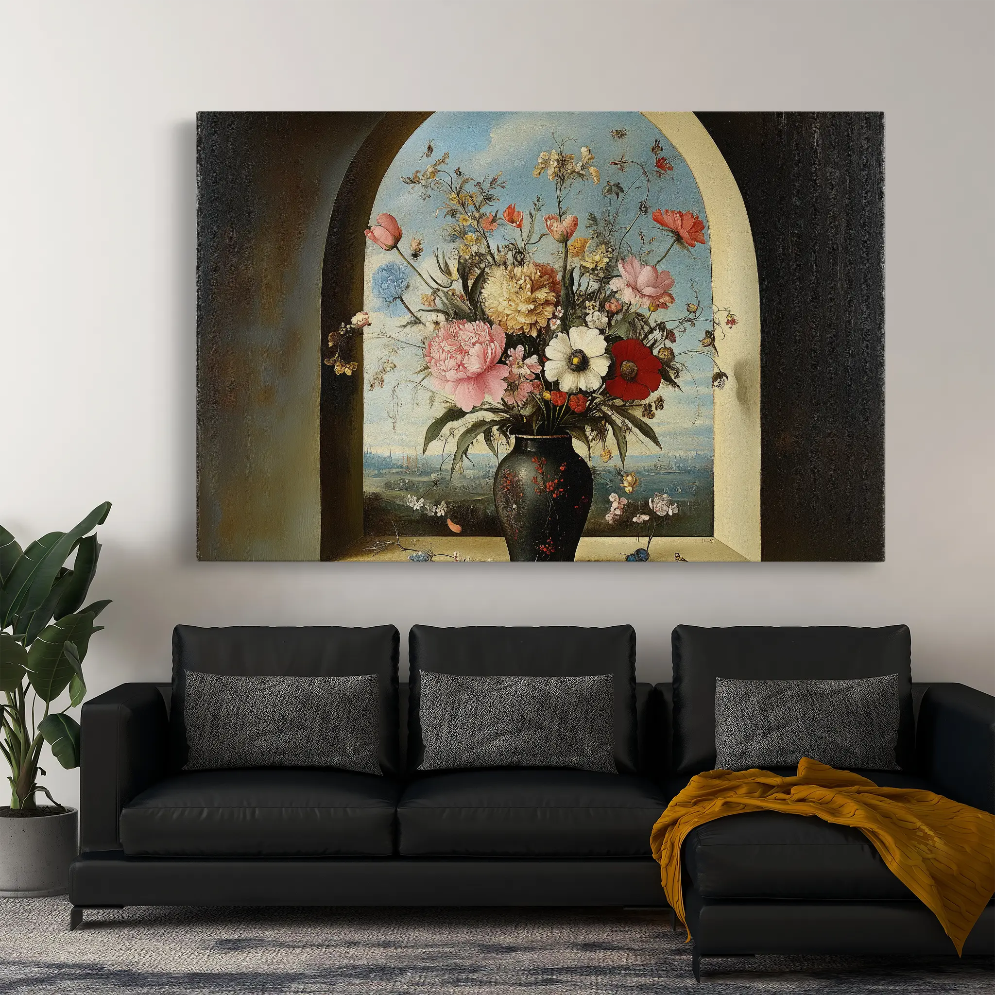 Floral Canvas Wall Art WAD1108-F 90 x 60 cm / Stretched on hidden frame