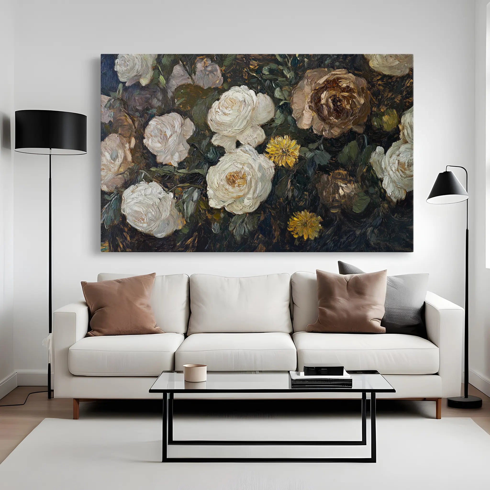 Floral Canvas Wall Art WAD1109-F 90 x 60 cm / Stretched on hidden frame