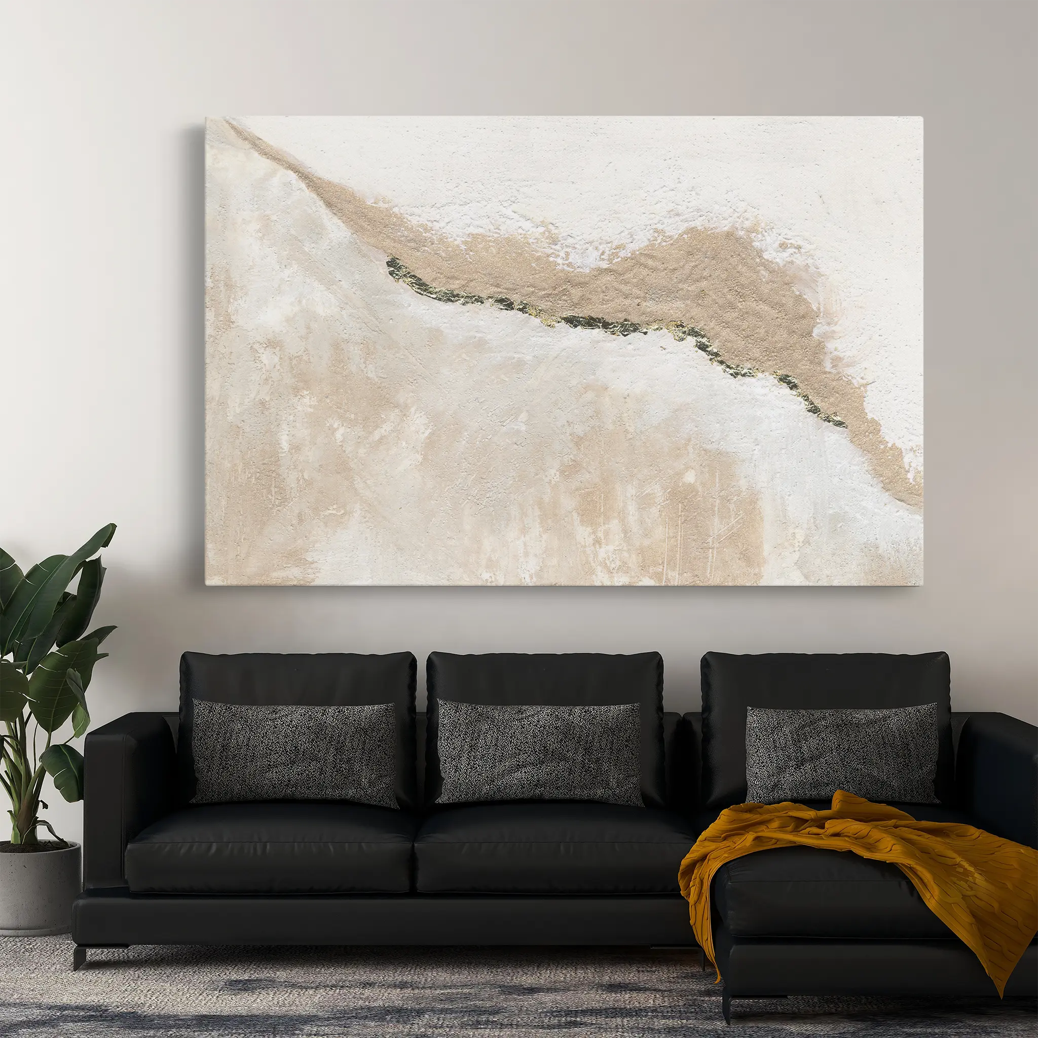 Abstract Canvas Wall Art WAD111-A 90 x 60 cm / Stretched on hidden frame