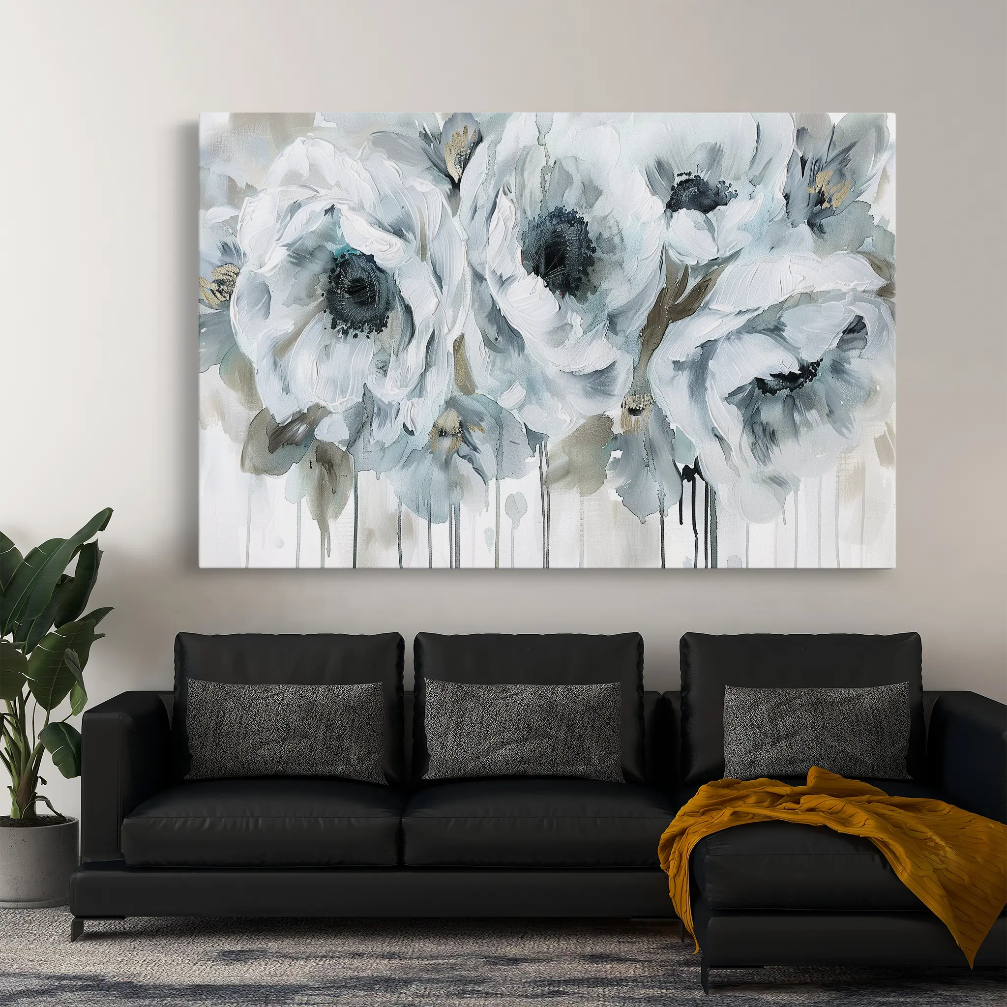 Floral Canvas Wall Art WAD111-F 90 x 60 cm / Stretched on hidden frame