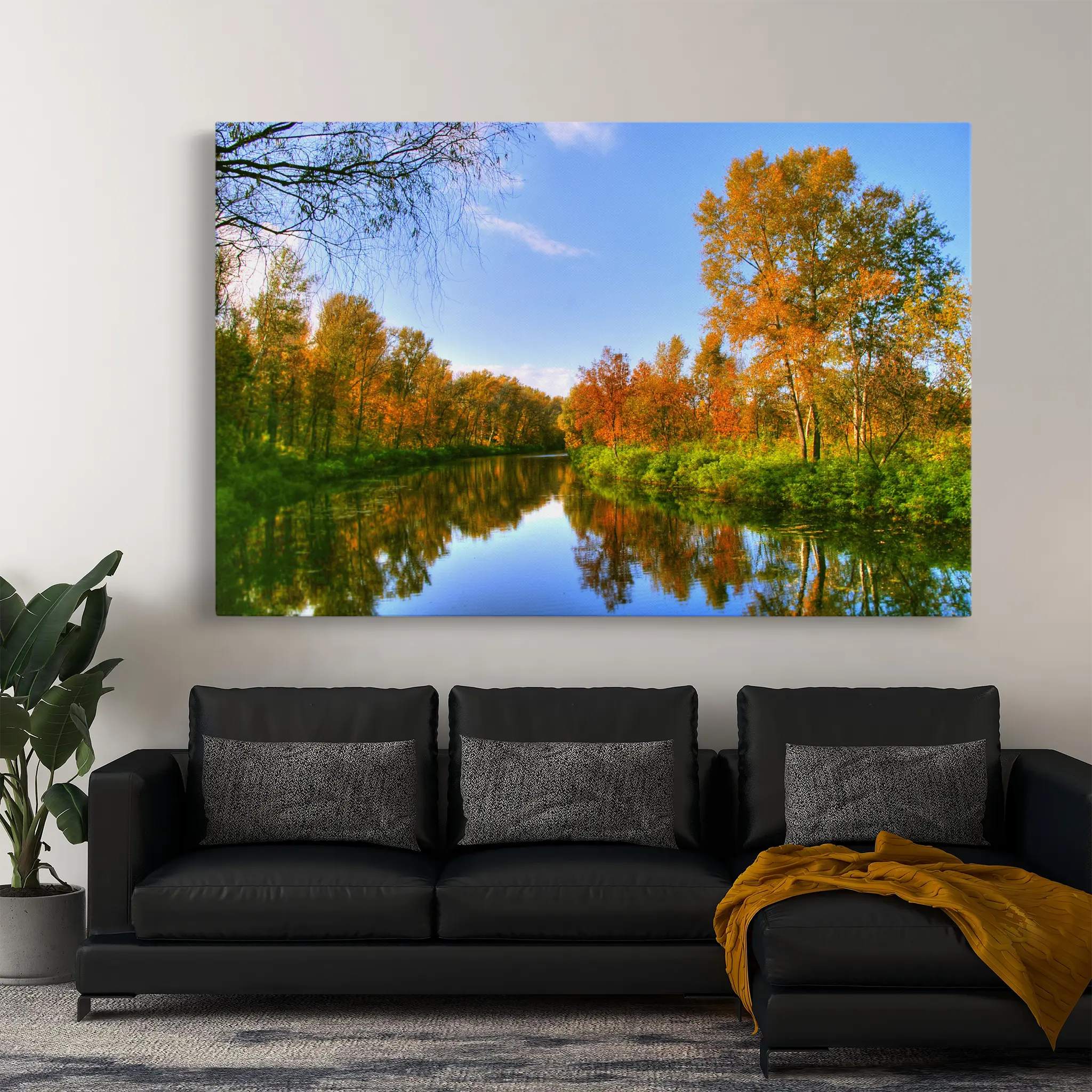 Landscape Canvas Wall Art WAD111-L 90 x 60 cm / Stretched on hidden frame