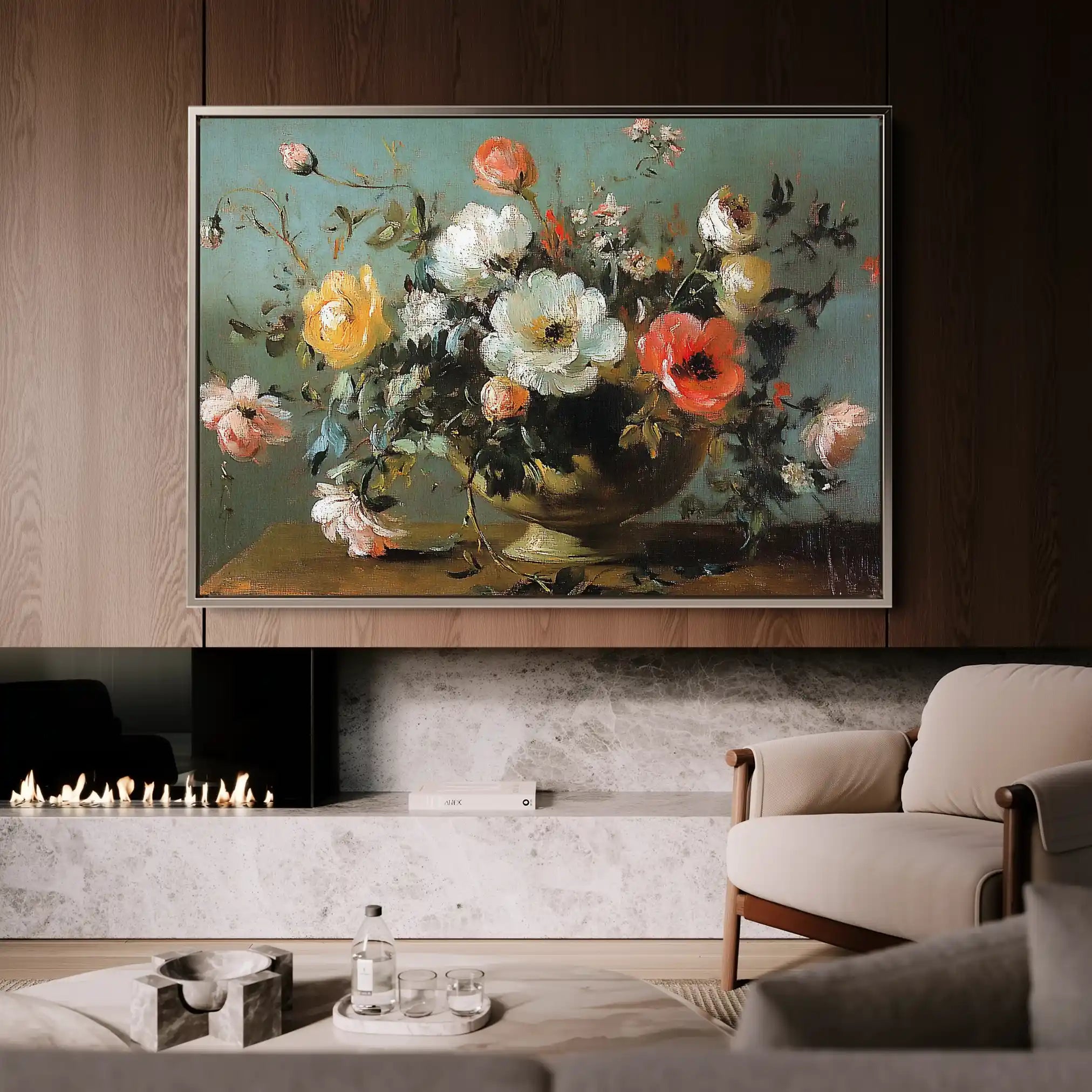 Floral Canvas Wall Art WAD1110-F 90 x 60 cm / Stretched on hidden frame