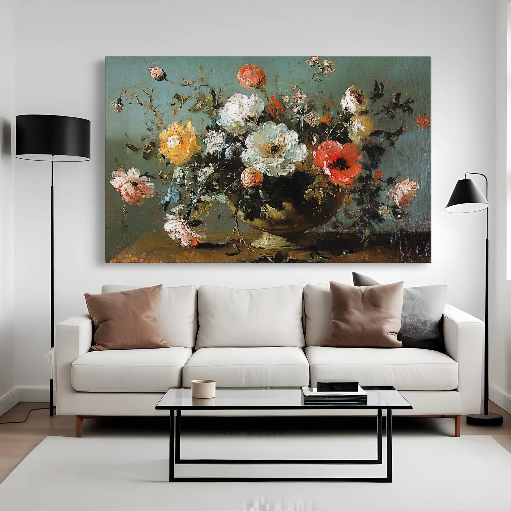 Floral Canvas Wall Art WAD1110-F 90 x 60 cm / Stretched on hidden frame