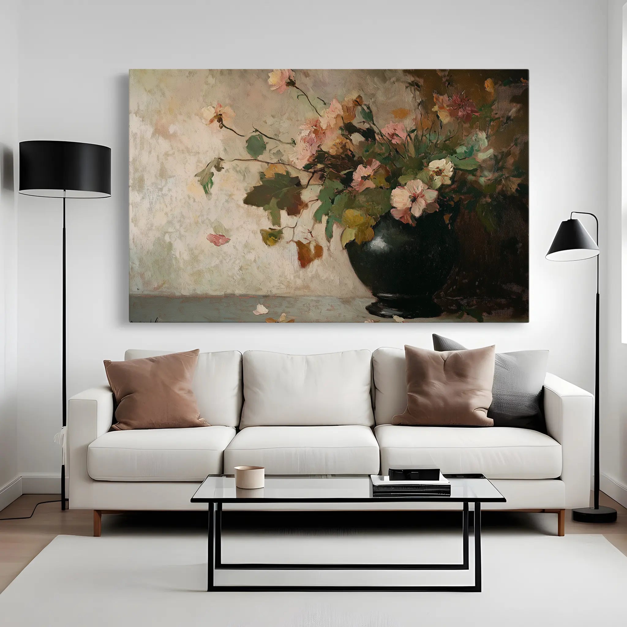 Floral Canvas Wall Art WAD1111-F 90 x 60 cm / Stretched on hidden frame