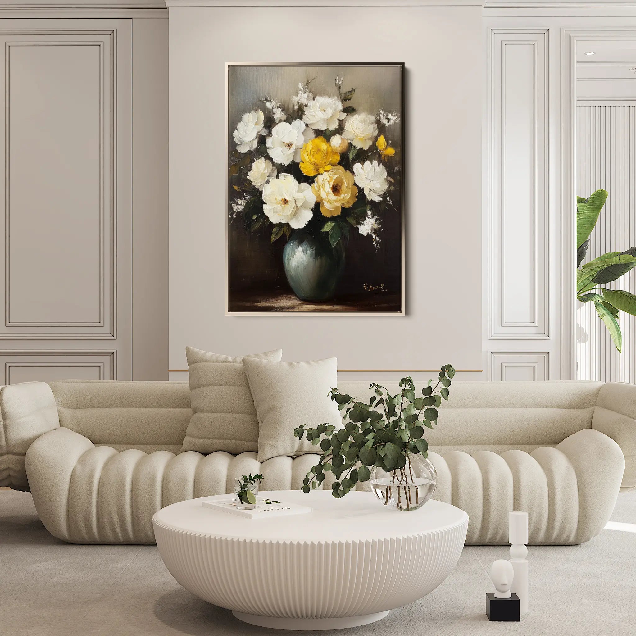 Floral Canvas Wall Art WAD1114-F 90 x 60 cm / Stretched on hidden frame