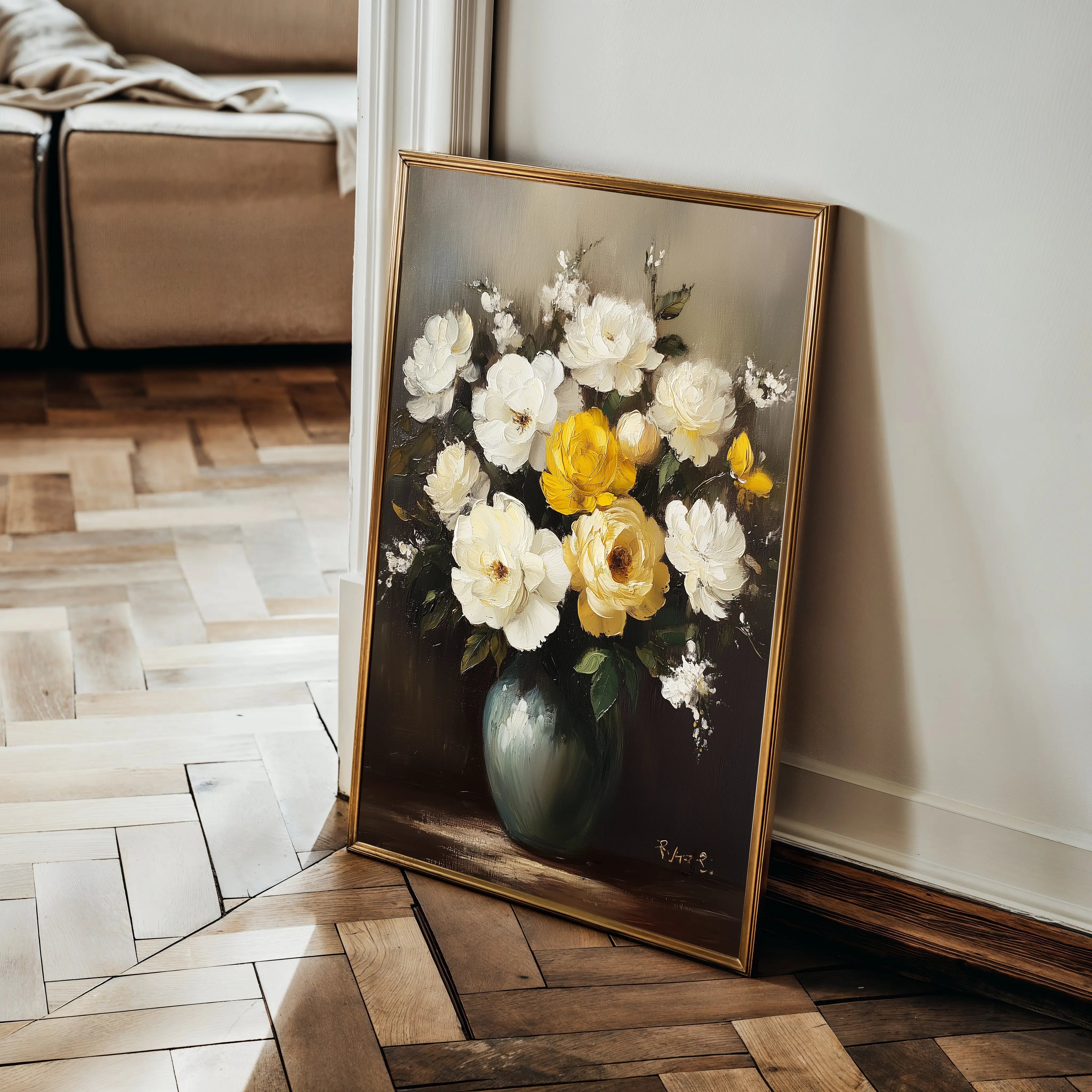 Floral Canvas Wall Art WAD1114-F 90 x 60 cm / Stretched on hidden frame