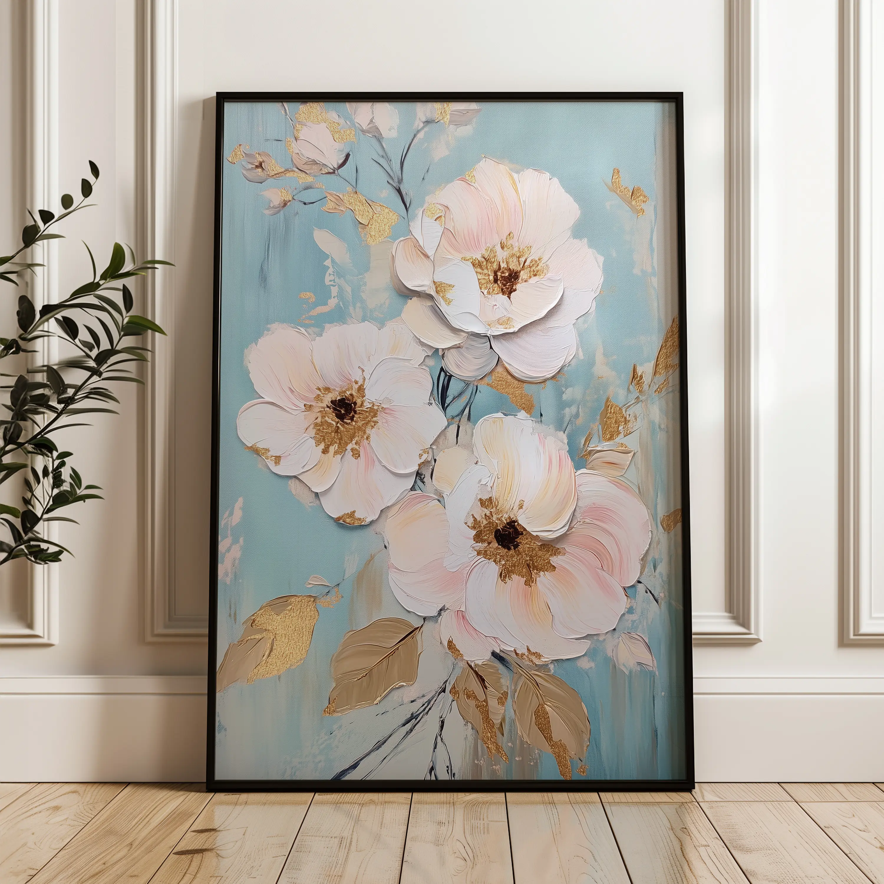 Floral Canvas Wall Art WAD1116-F 90 x 60 cm / Stretched on hidden frame