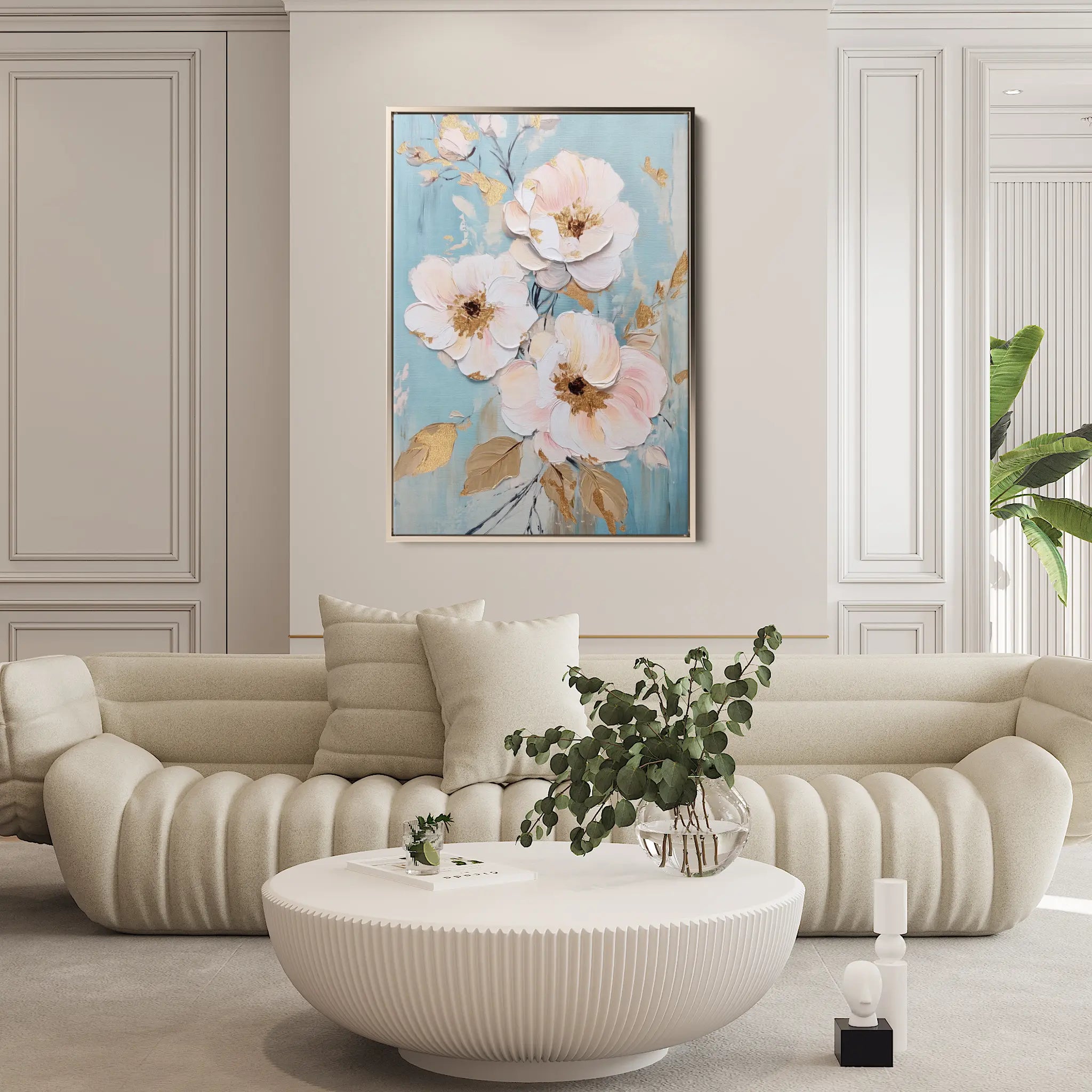 Floral Canvas Wall Art WAD1116-F 90 x 60 cm / Stretched on hidden frame