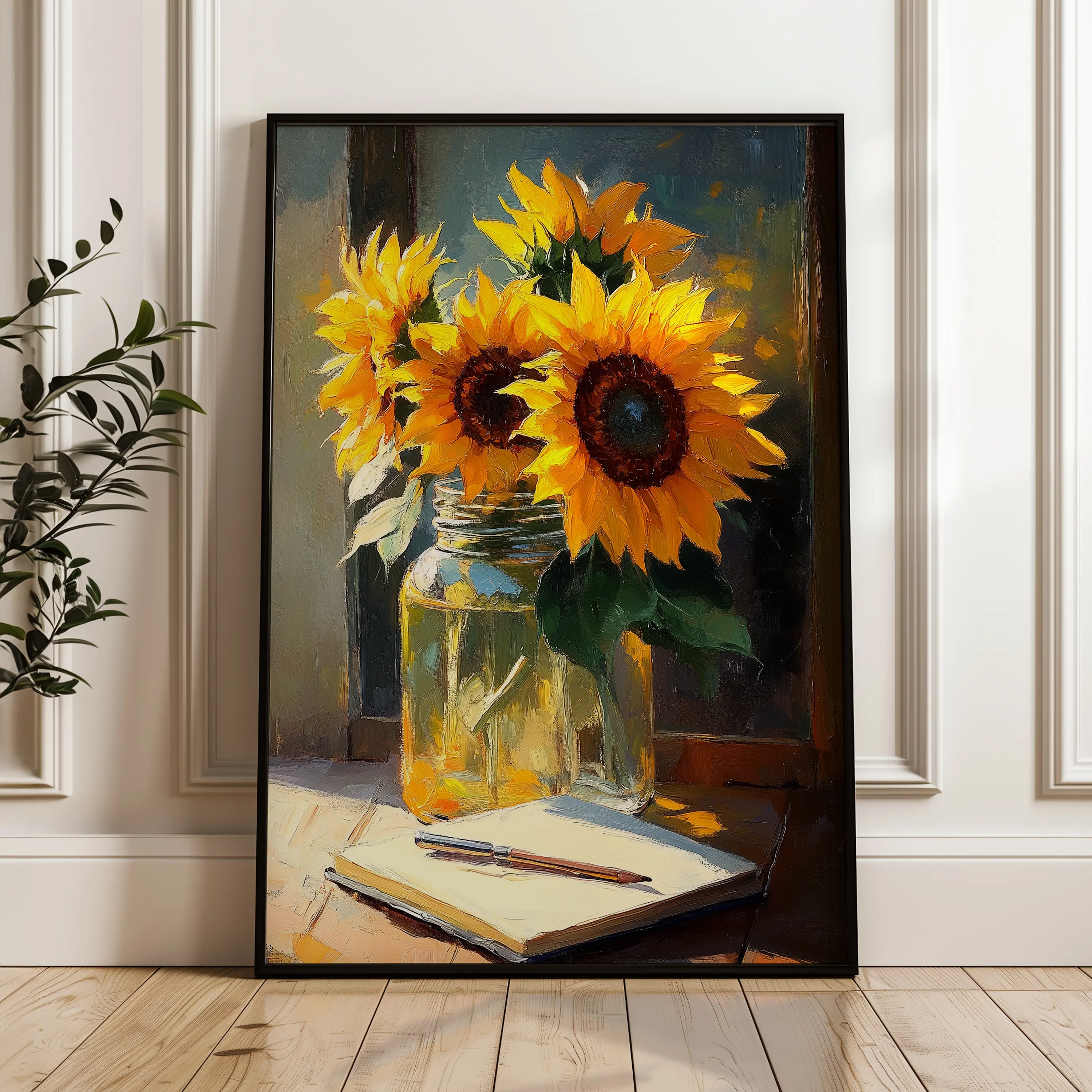 Floral Canvas Wall Art WAD1119-F 90 x 60 cm / Stretched on hidden frame