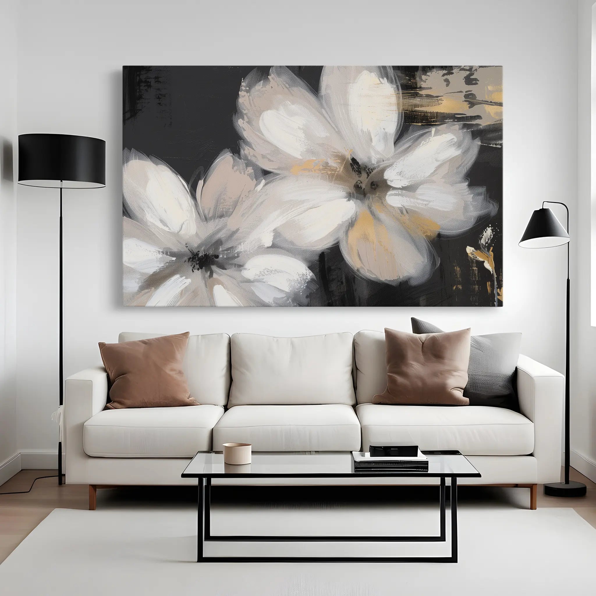 Floral Canvas Wall Art WAD112-F 90 x 60 cm / Stretched on hidden frame