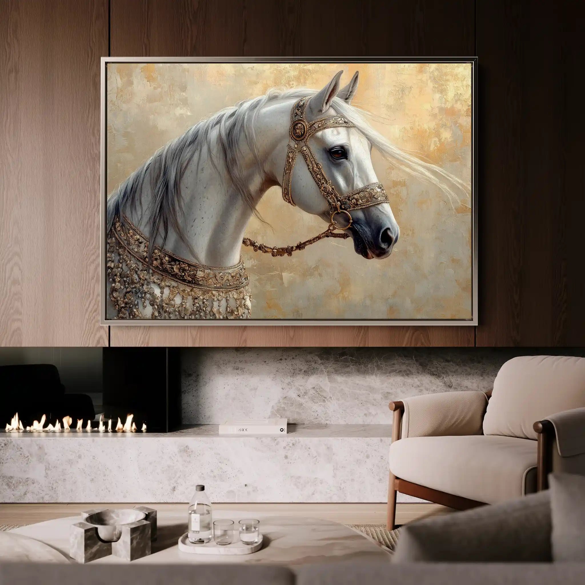 Horses 112 Canvas Art 90 x 60 cm / Stretched on hidden frame