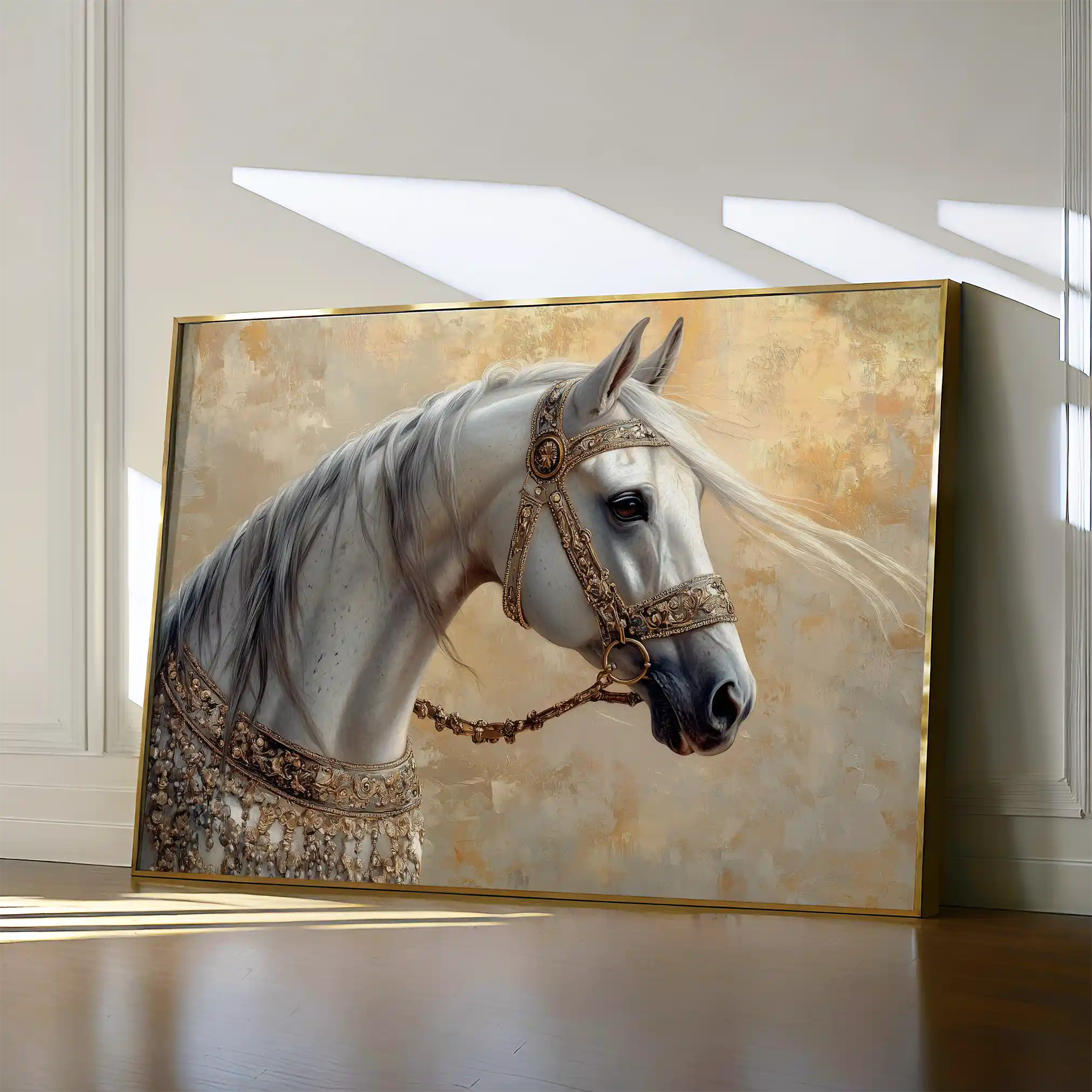Horses 112 Canvas Art 90 x 60 cm / Stretched on hidden frame