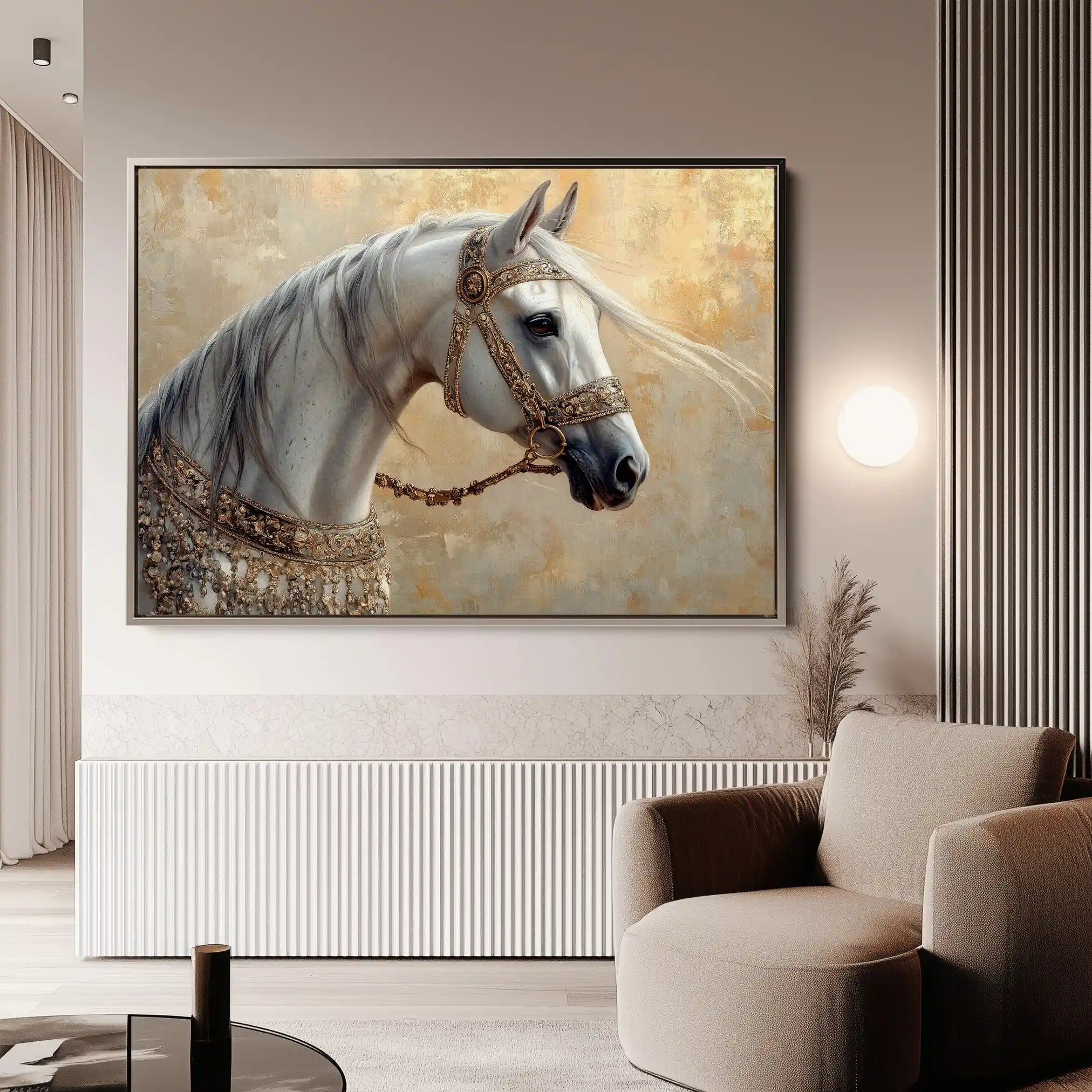 Horses 112 Canvas Art 90 x 60 cm / Stretched on hidden frame