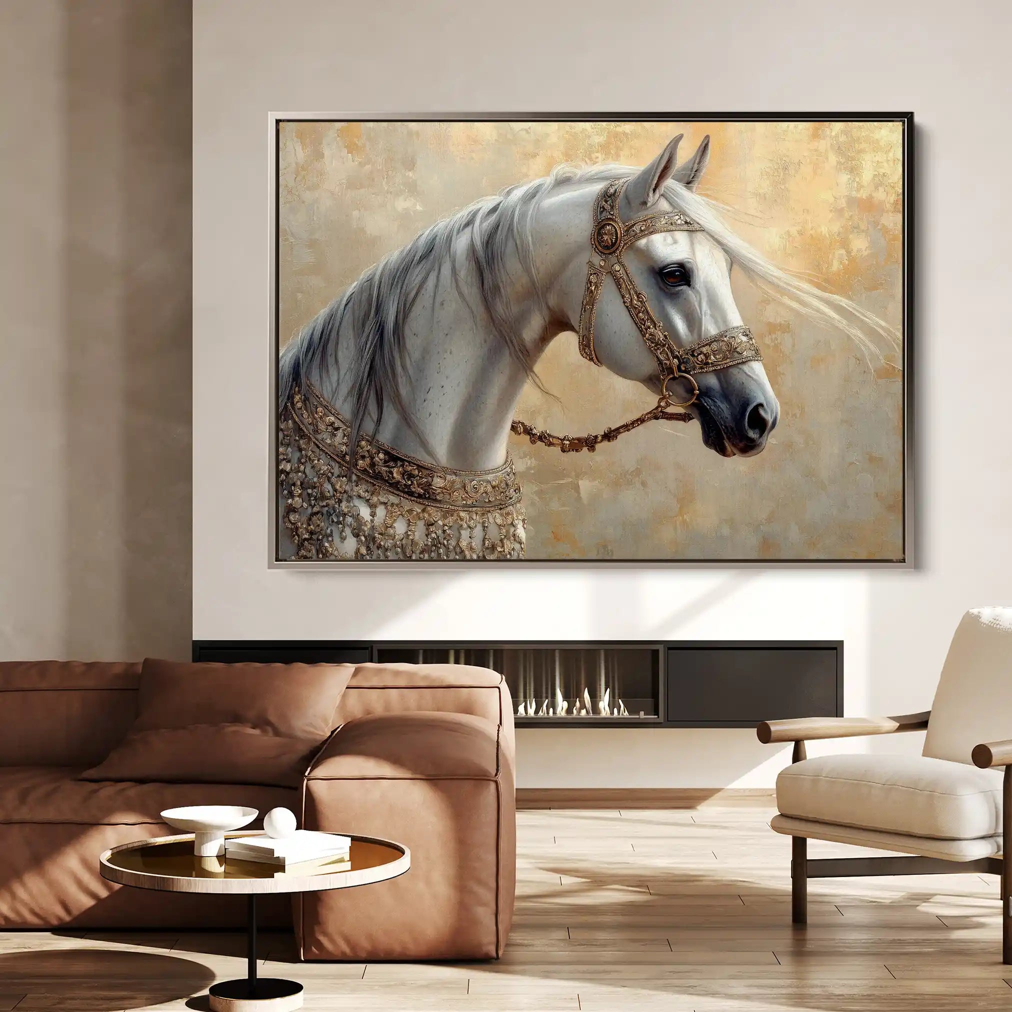 Horses 112 Canvas Art 90 x 60 cm / Stretched on hidden frame