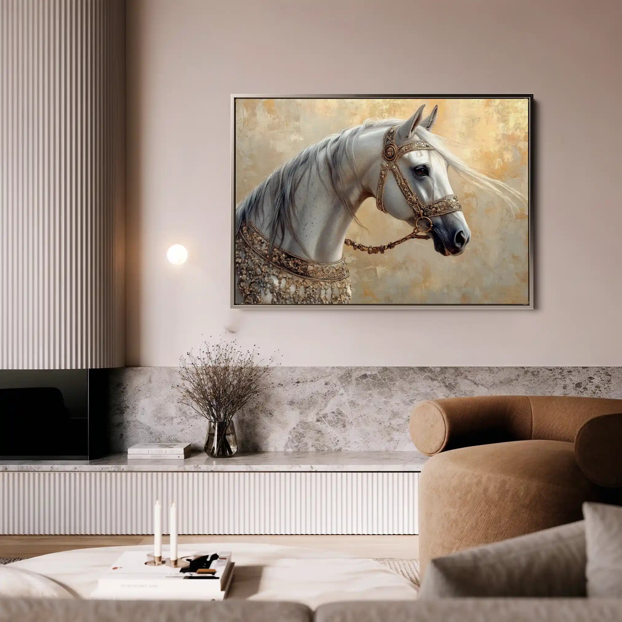 Horses 112 Canvas Art 90 x 60 cm / Stretched on hidden frame