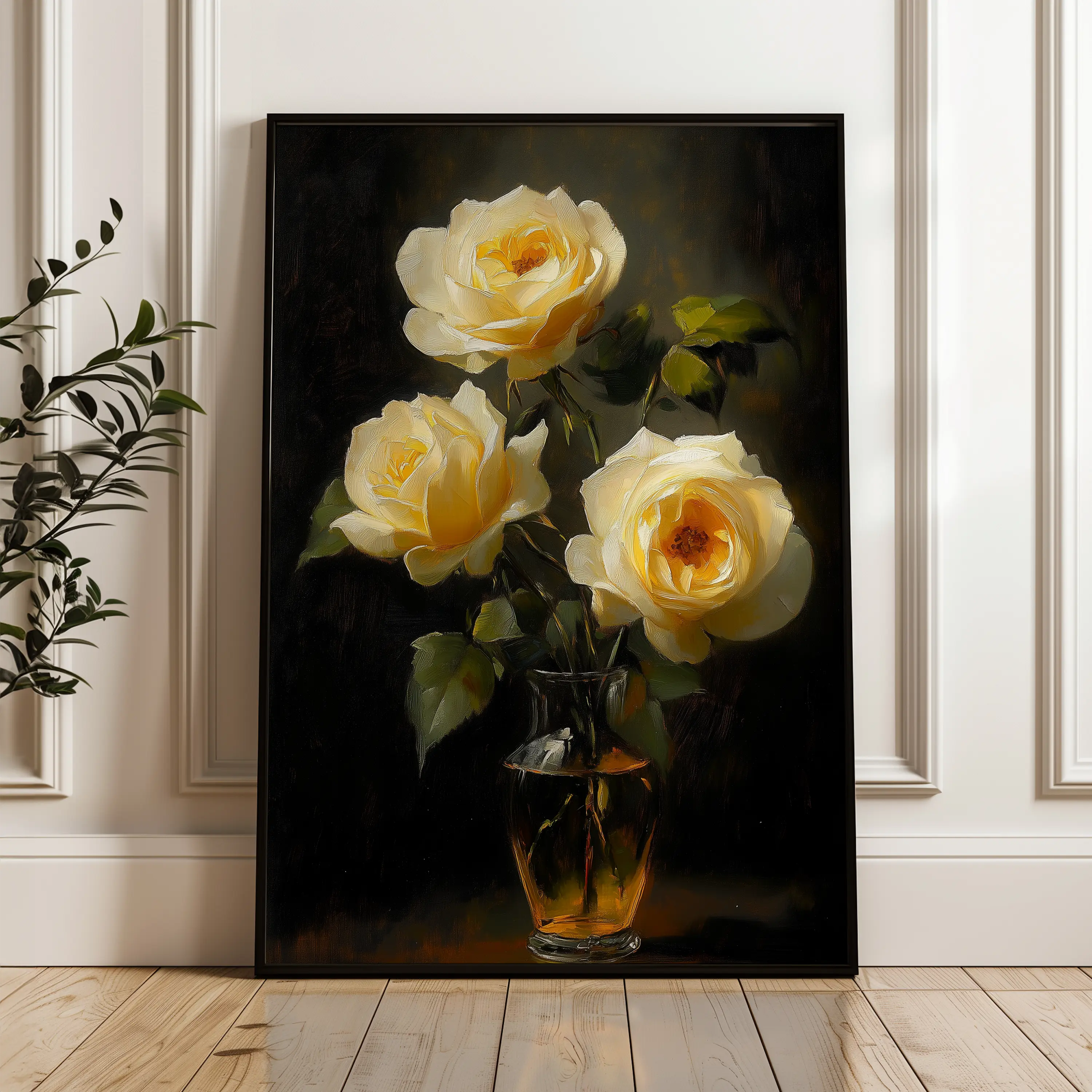 Floral Canvas Wall Art WAD1120-F 90 x 60 cm / Stretched on hidden frame