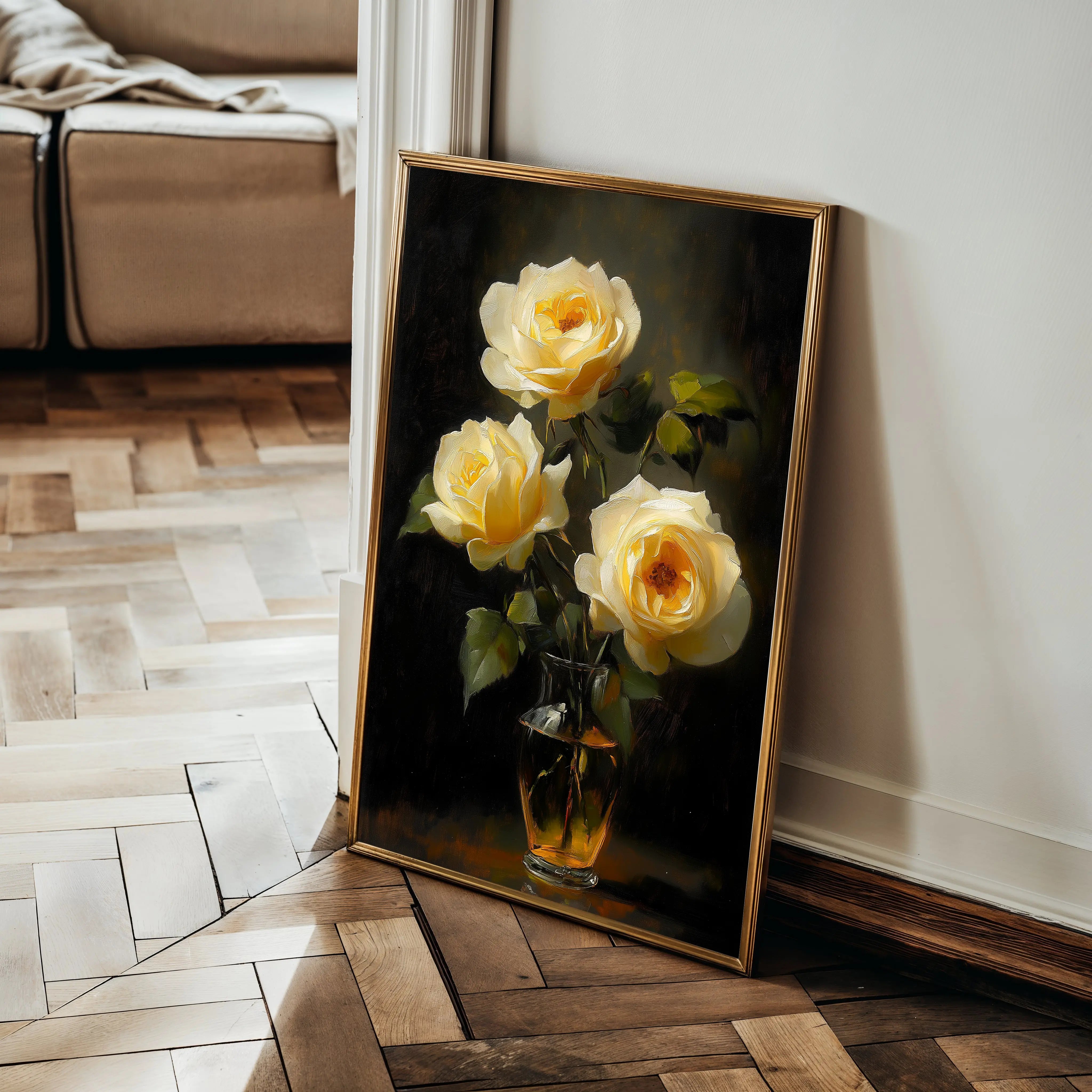 Floral Canvas Wall Art WAD1120-F 90 x 60 cm / Stretched on hidden frame