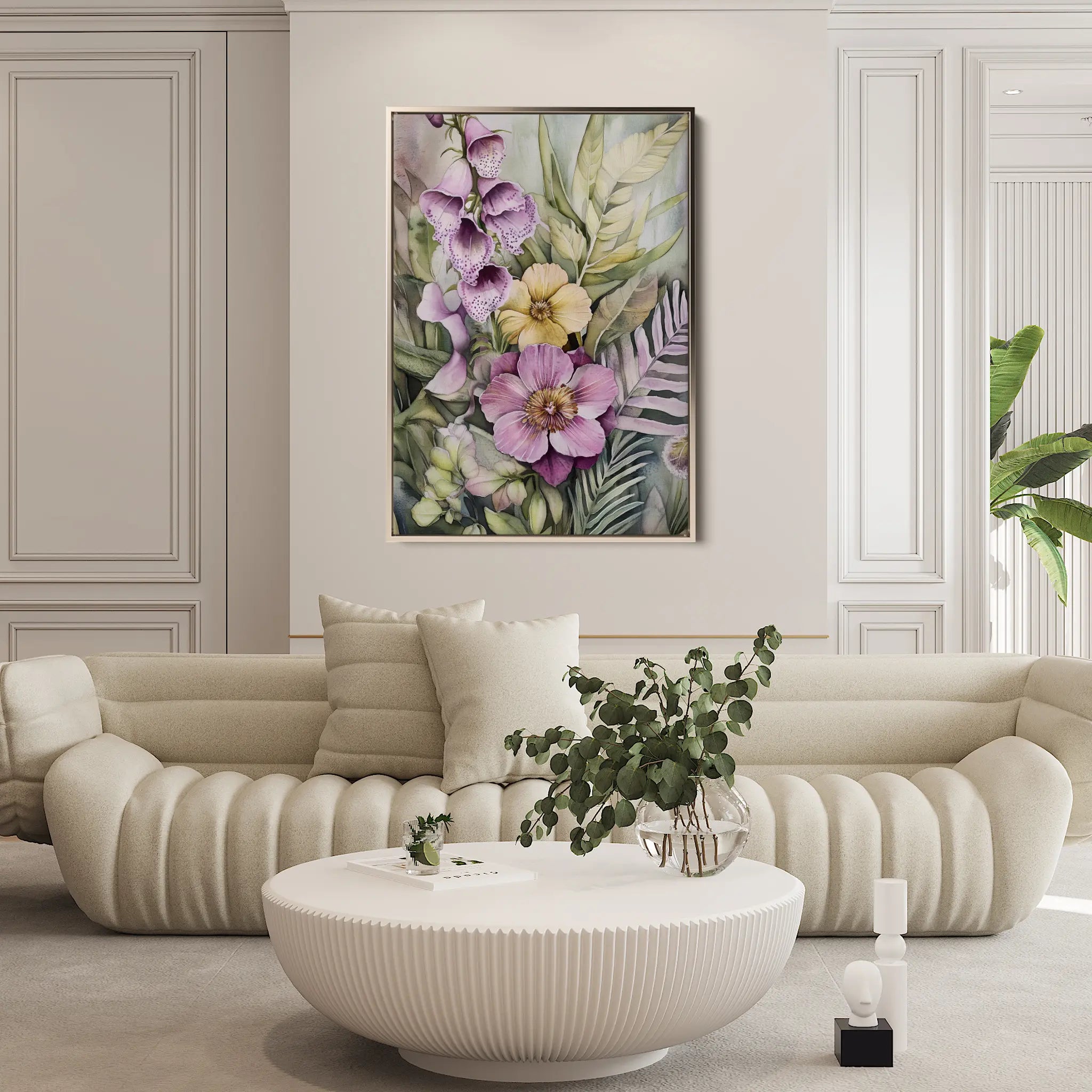 Floral Canvas Wall Art WAD1122-F 90 x 60 cm / Stretched on hidden frame