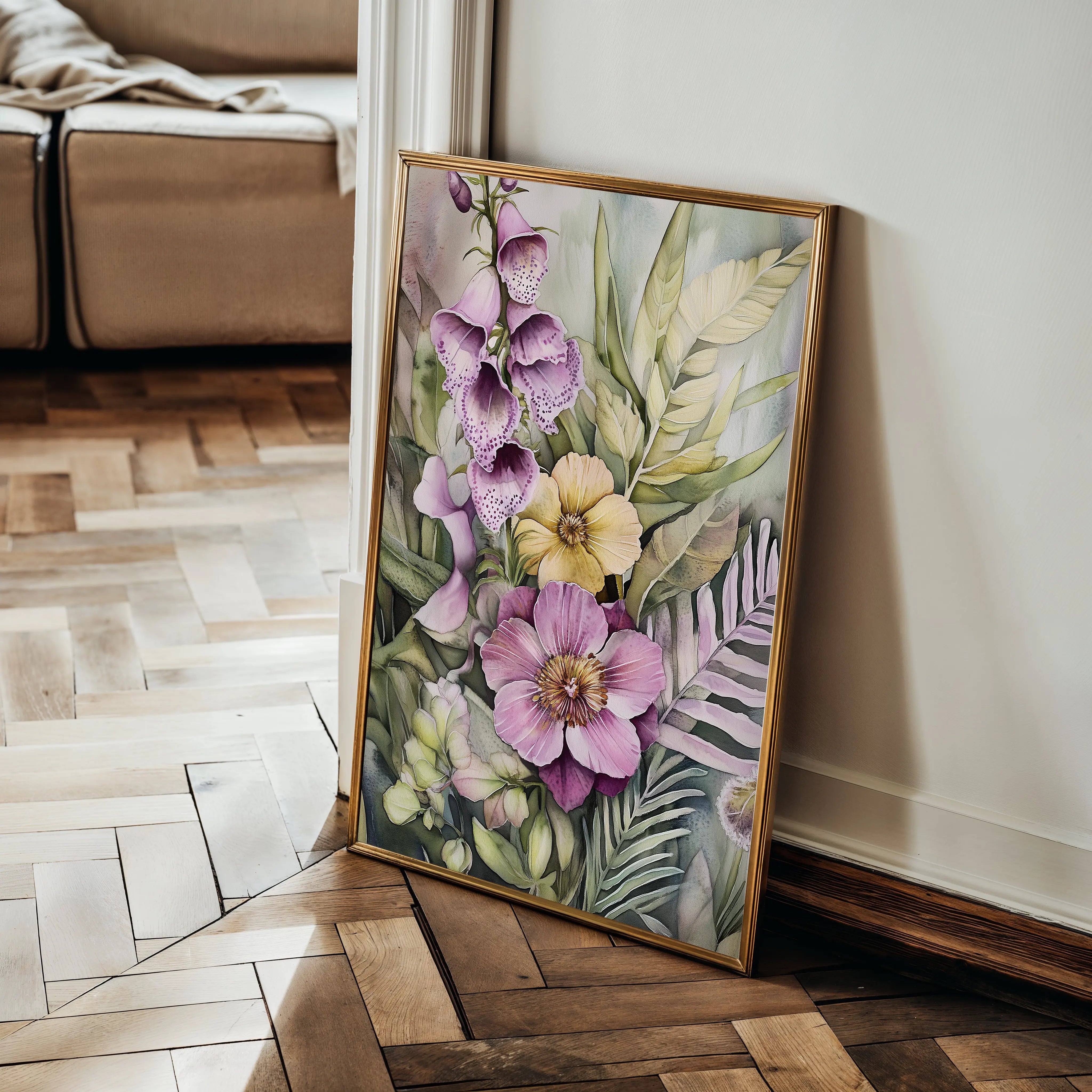 Floral Canvas Wall Art WAD1122-F 90 x 60 cm / Stretched on hidden frame