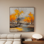 Abstract 1124 Canvas Art 60 x 60 cm / Stretched on hidden frame