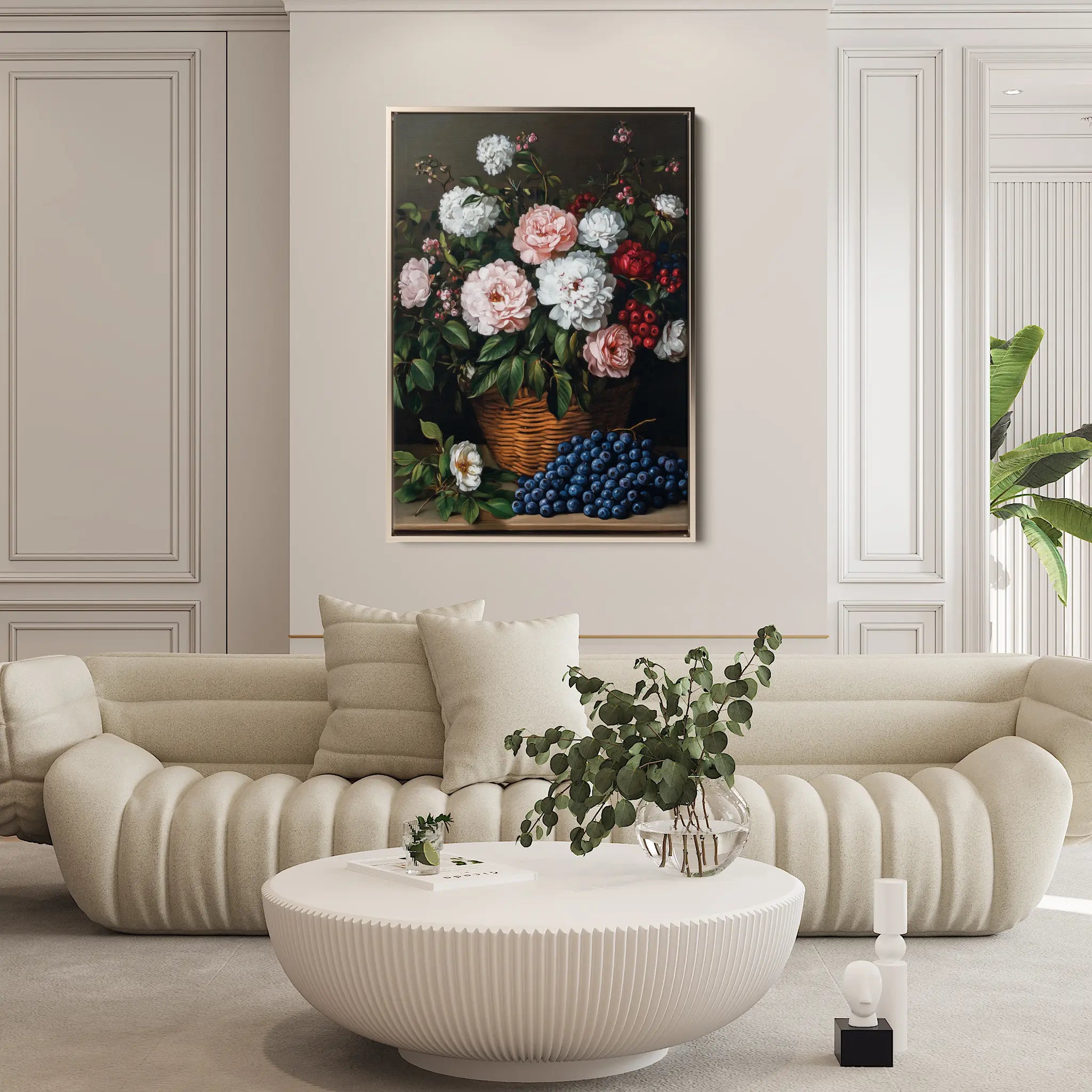 Floral Canvas Wall Art WAD1129-F 90 x 60 cm / Stretched on hidden frame