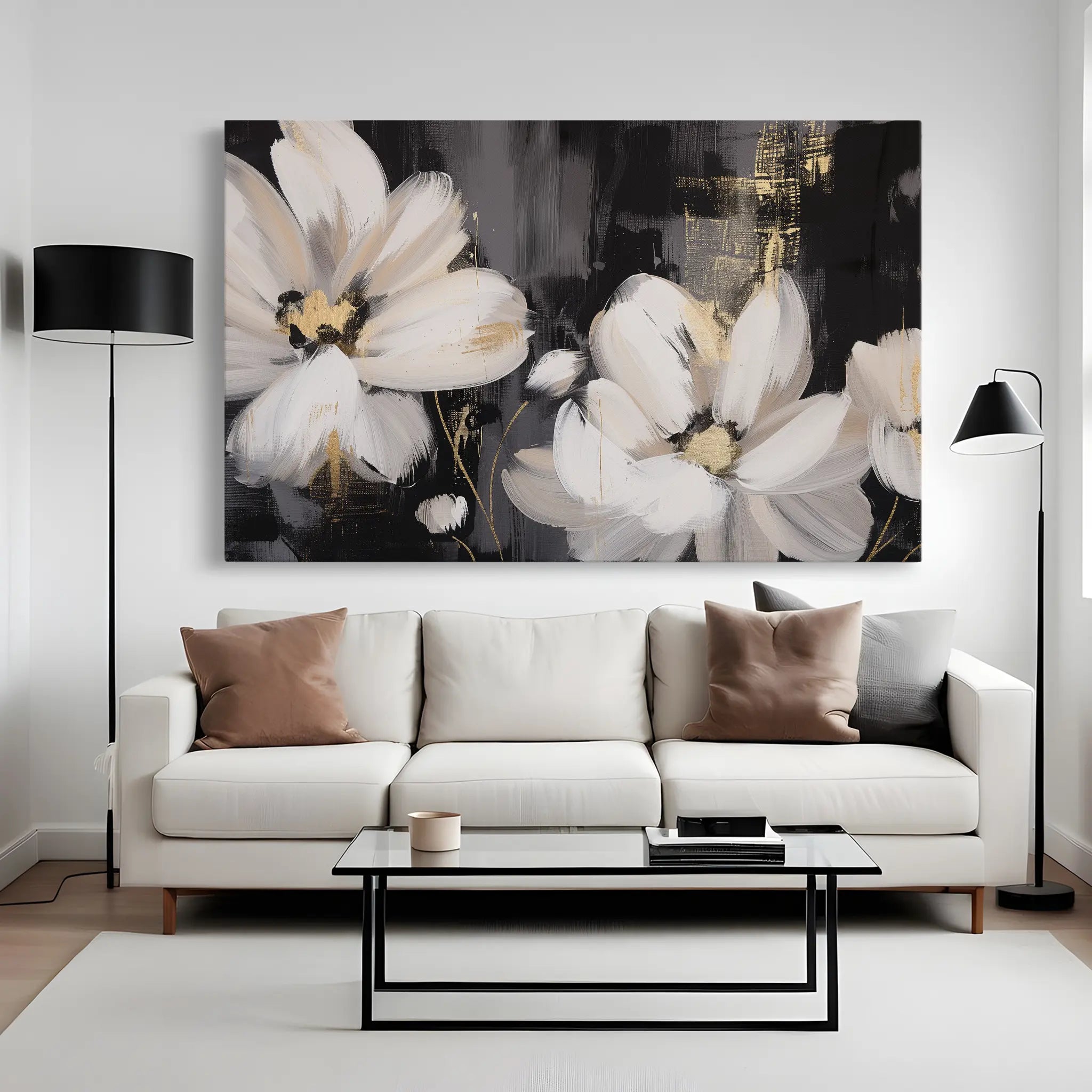 Floral Canvas Wall Art WAD113-F 90 x 60 cm / Stretched on hidden frame