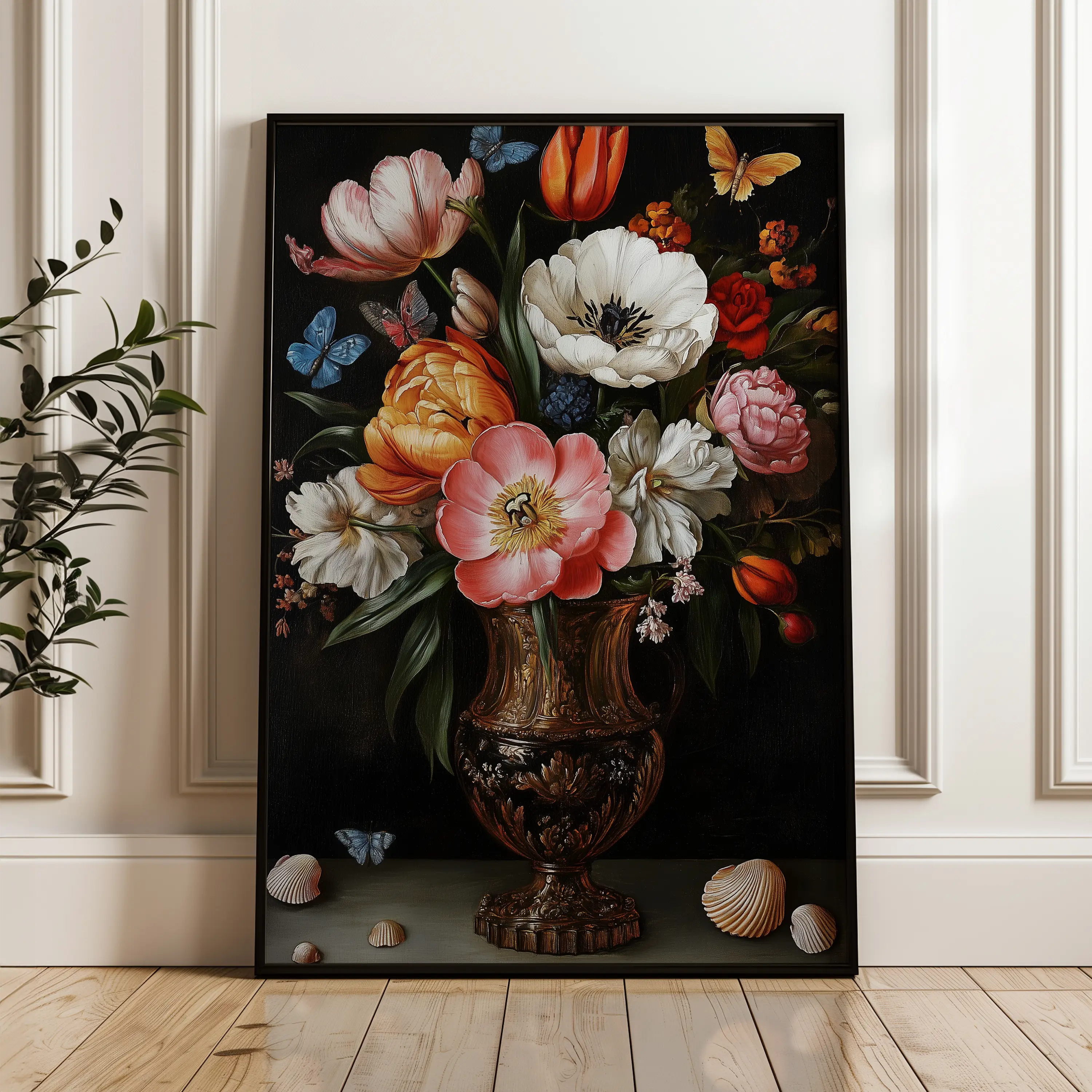 Floral Canvas Wall Art WAD1130-F 90 x 60 cm / Stretched on hidden frame