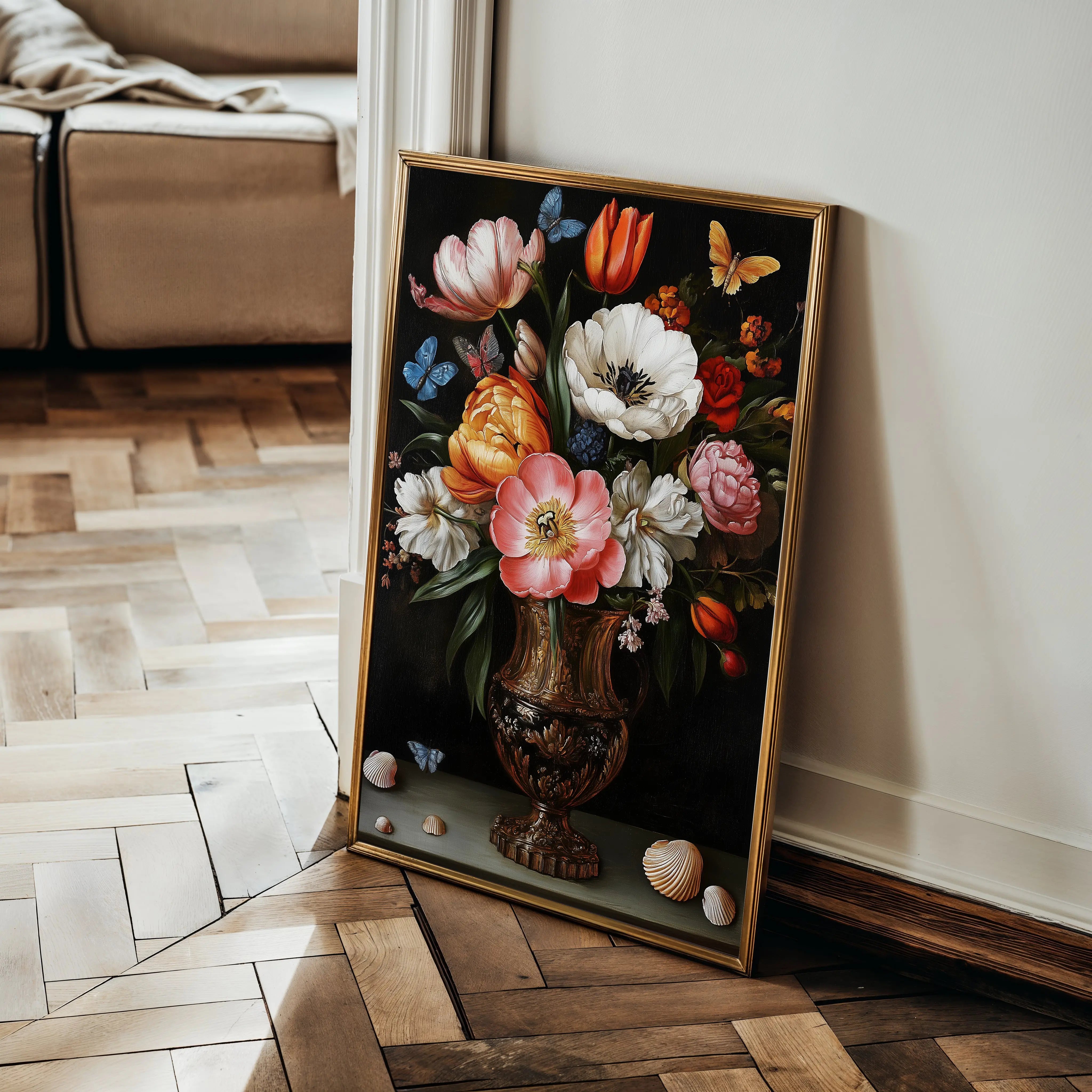 Floral Canvas Wall Art WAD1130-F 90 x 60 cm / Stretched on hidden frame