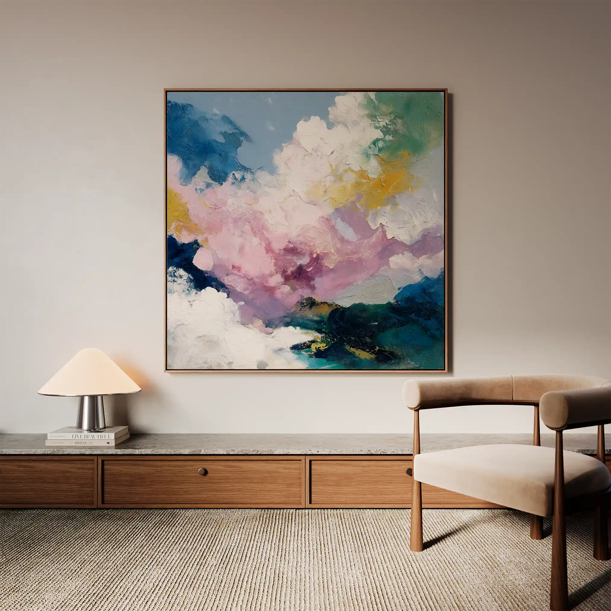 Abstract 1131 Canvas Art 60 x 60 cm / Stretched on hidden frame