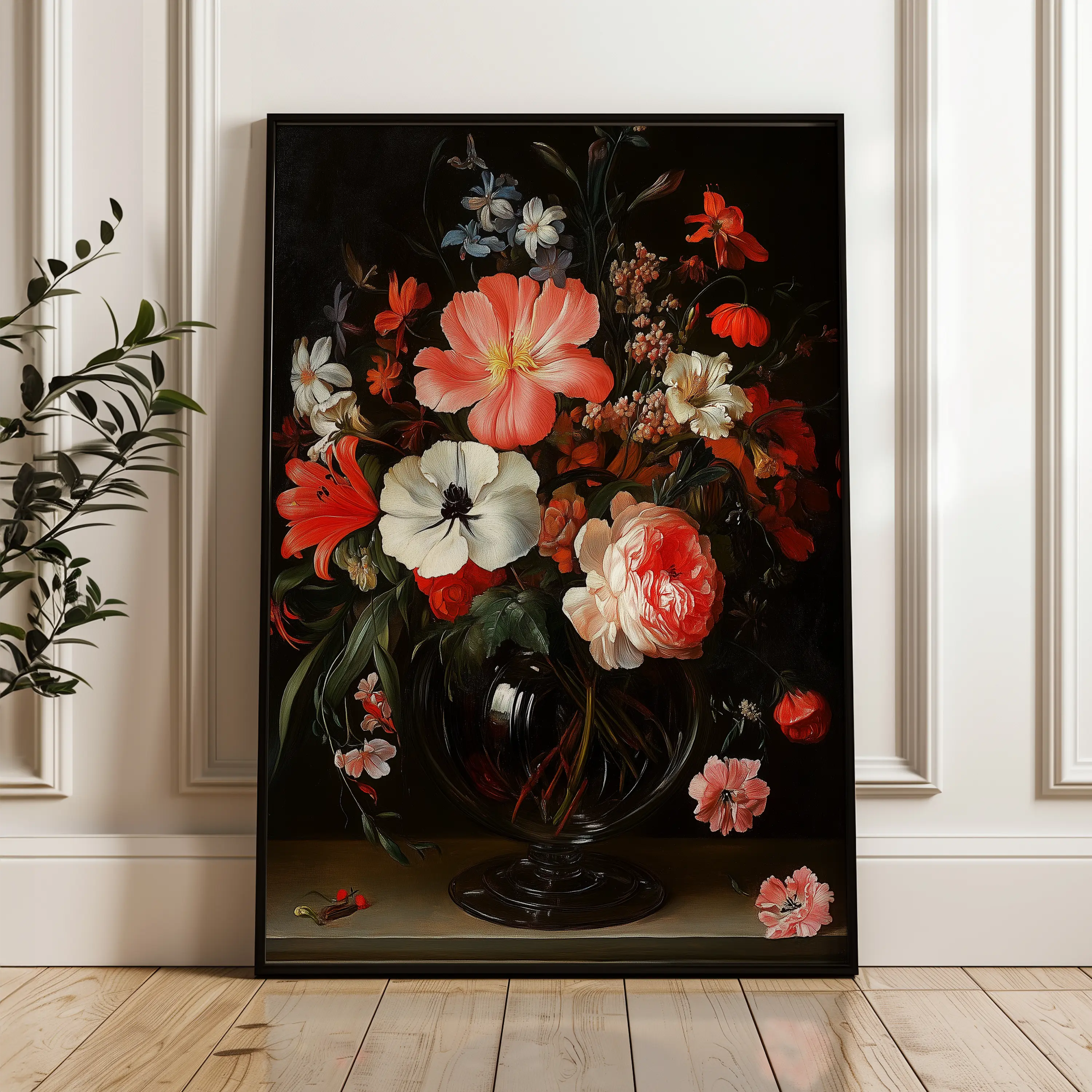 Floral Canvas Wall Art WAD1133-F 90 x 60 cm / Stretched on hidden frame