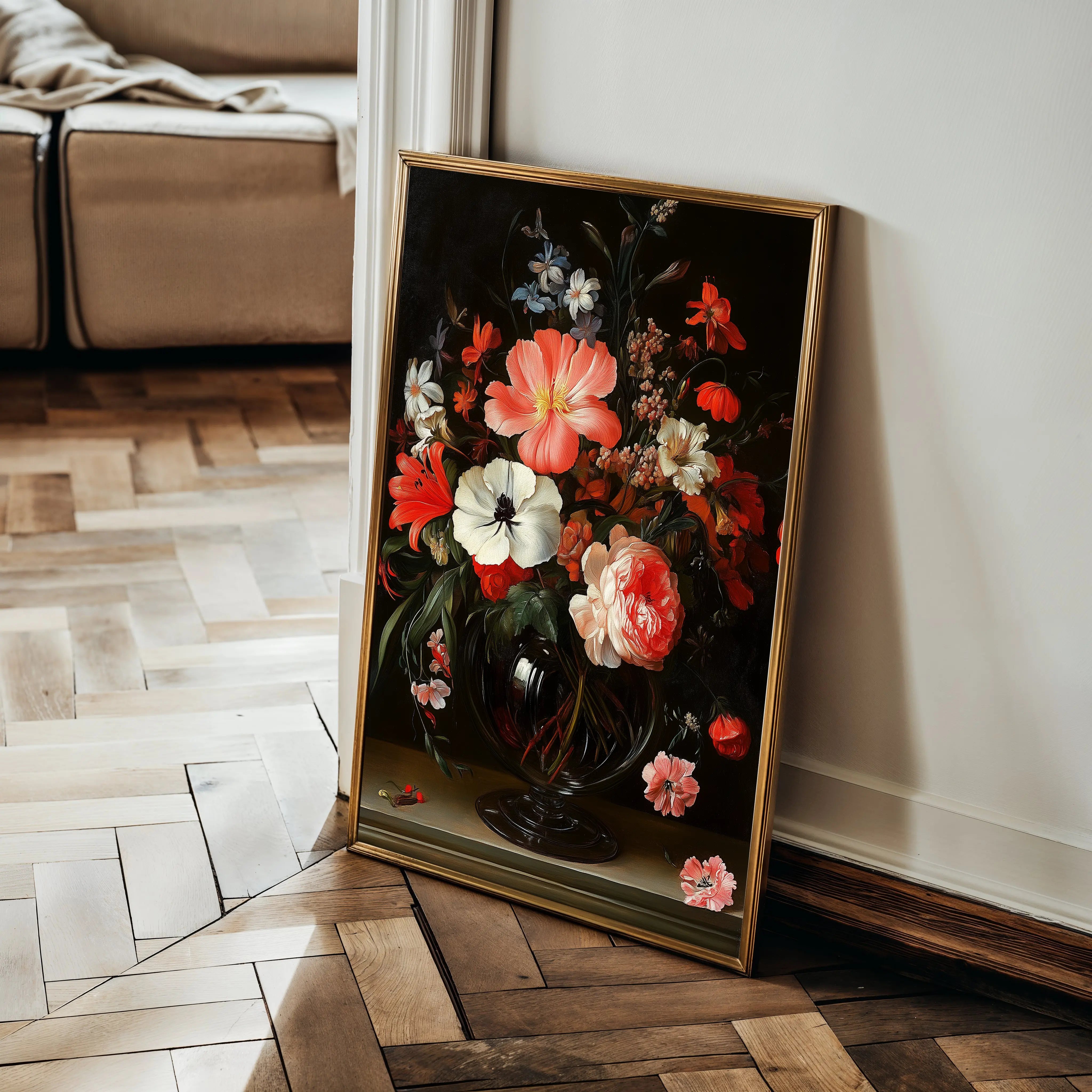 Floral Canvas Wall Art WAD1133-F 90 x 60 cm / Stretched on hidden frame