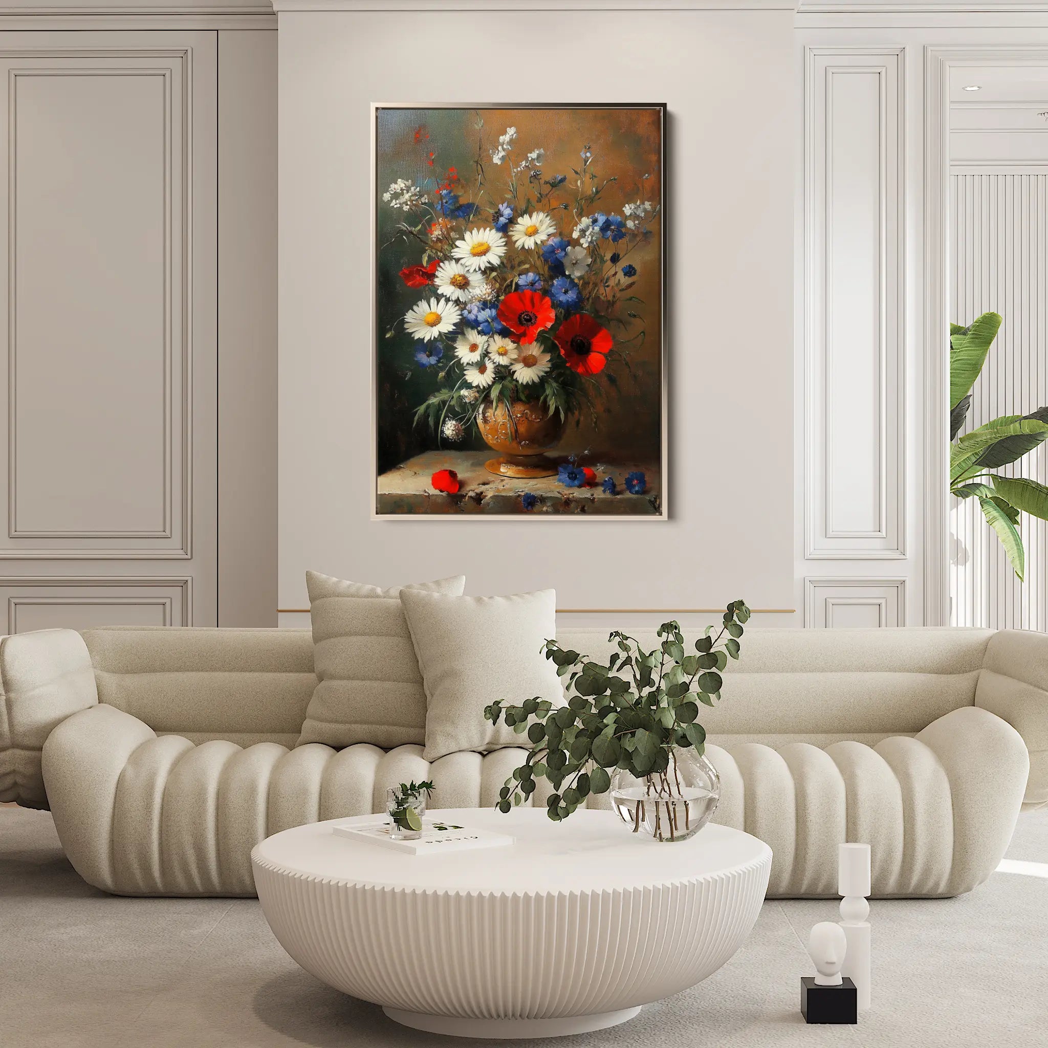 Floral Canvas Wall Art WAD1135-F 90 x 60 cm / Stretched on hidden frame