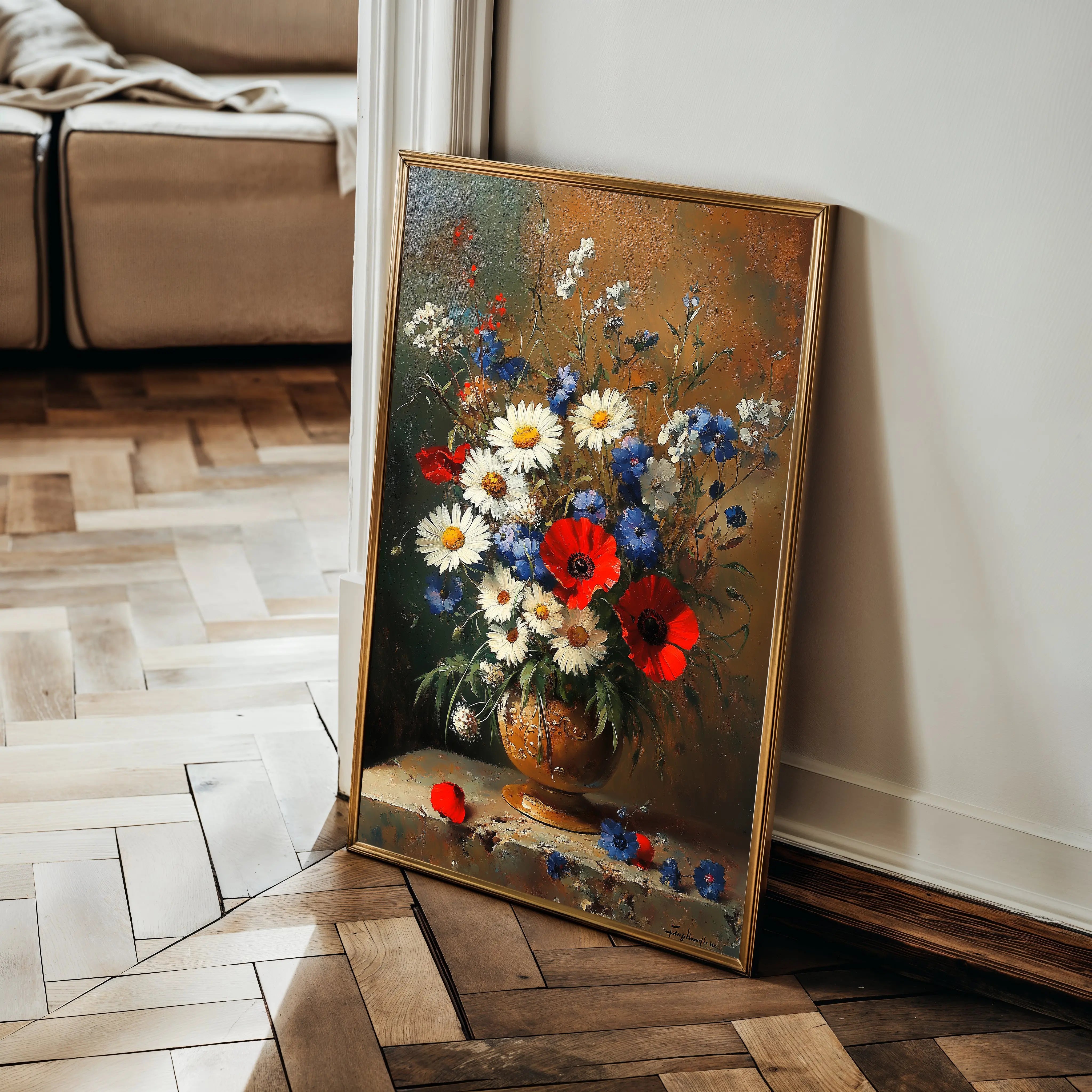 Floral Canvas Wall Art WAD1135-F 90 x 60 cm / Stretched on hidden frame