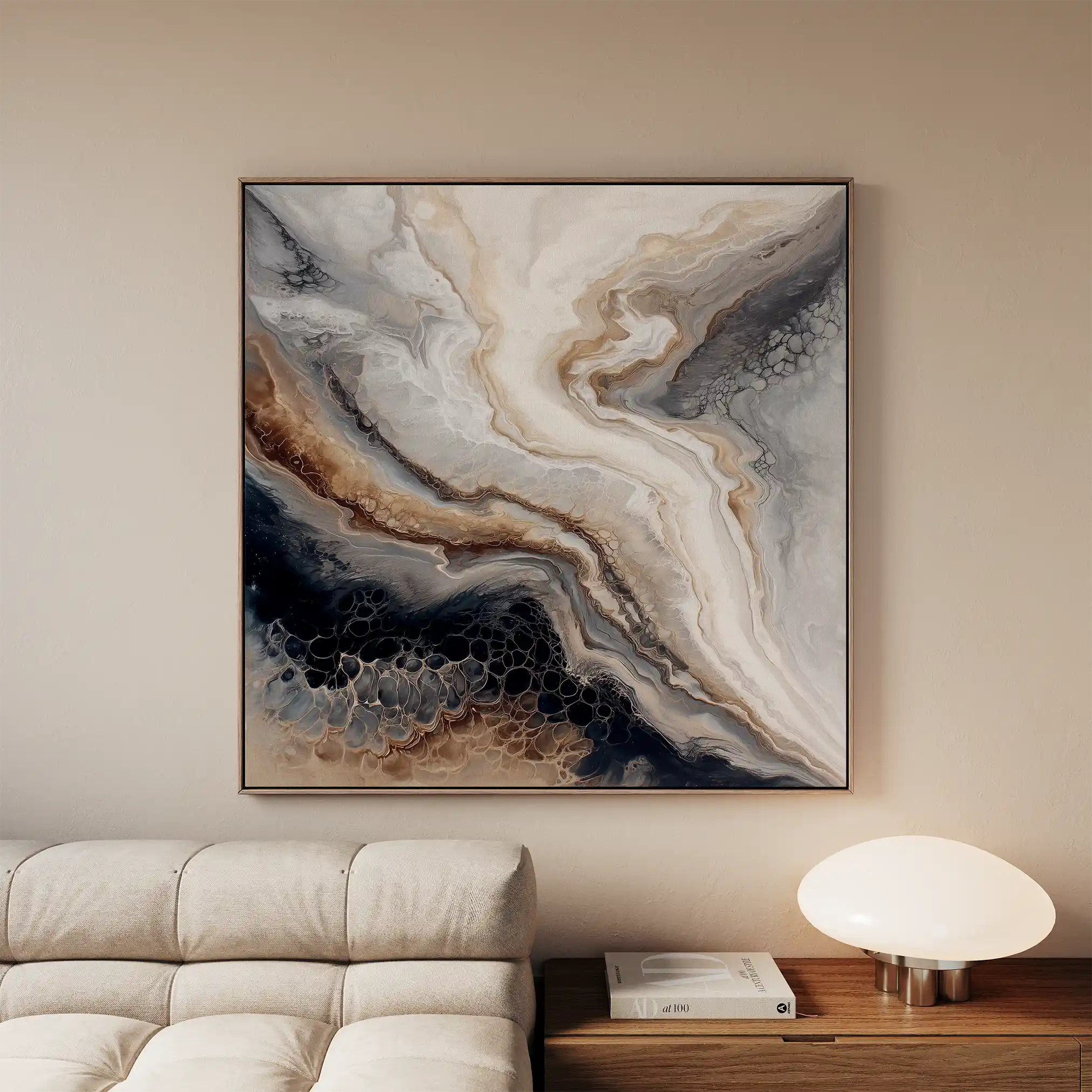 Abstract 1136 Canvas Art 60 x 60 cm / Stretched on hidden frame