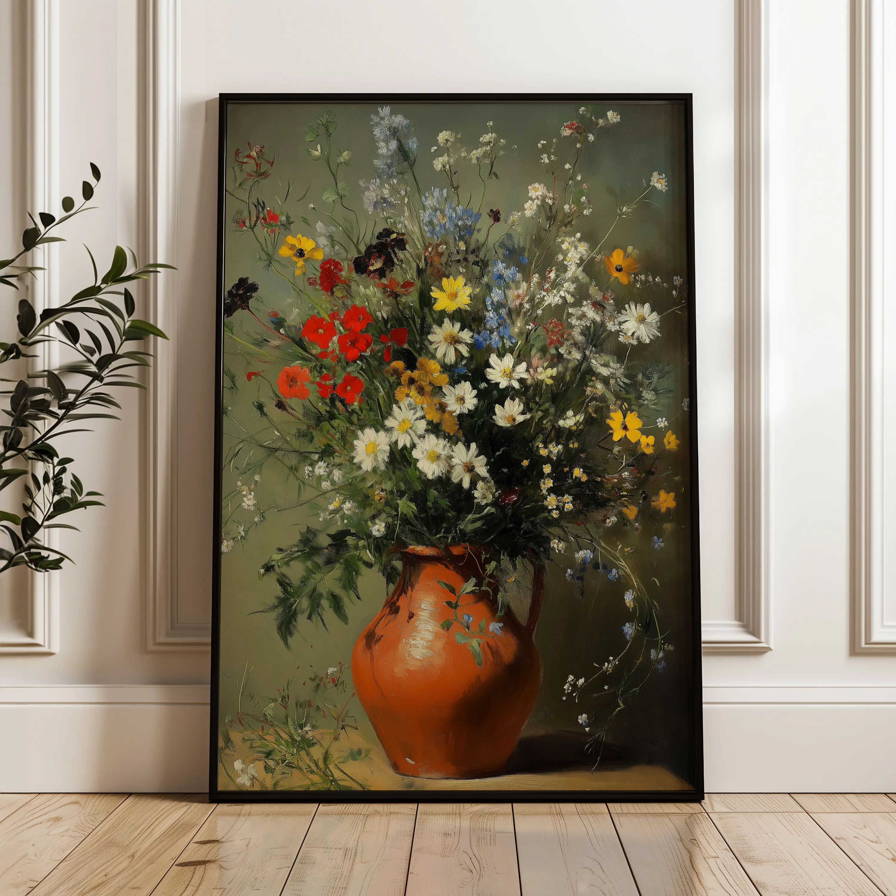 Floral Canvas Wall Art WAD1136-F 90 x 60 cm / Stretched on hidden frame