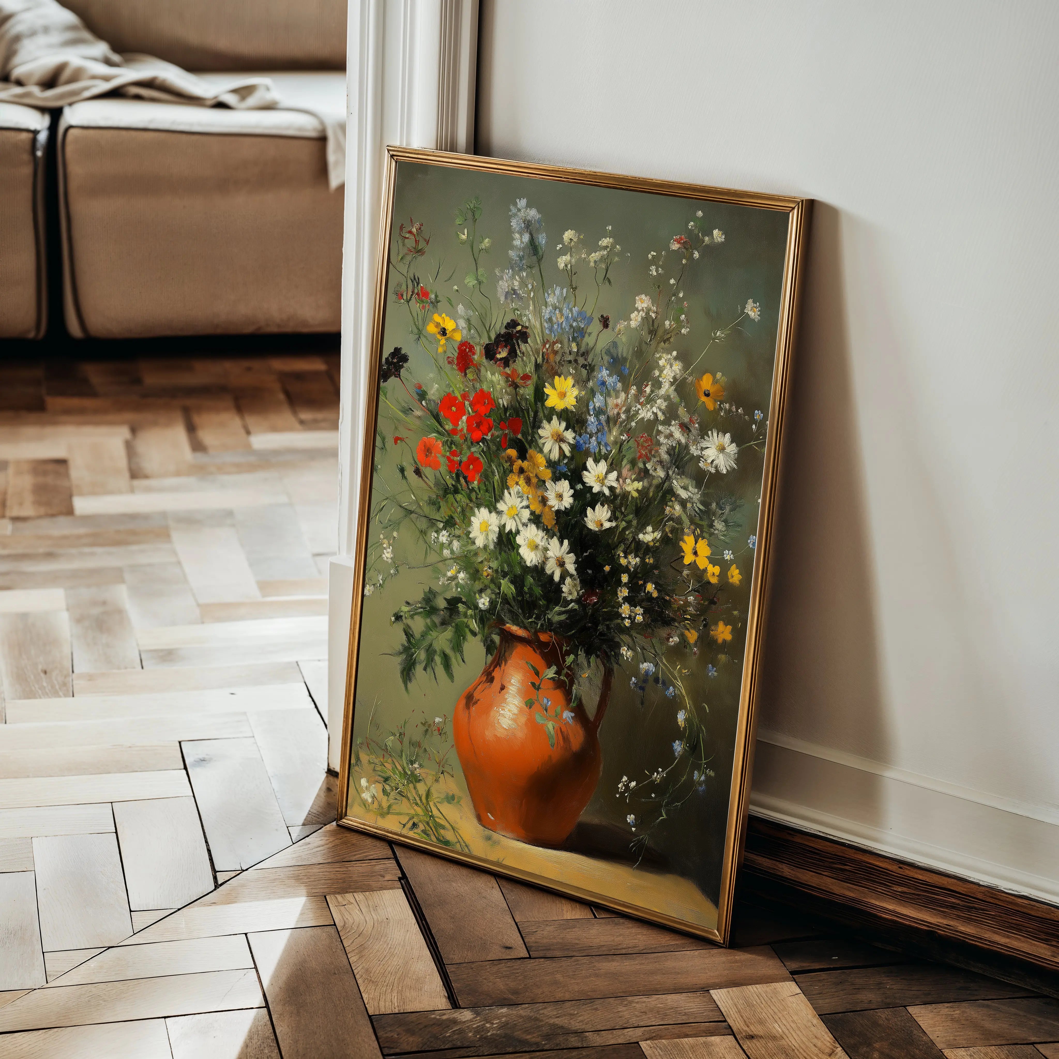 Floral Canvas Wall Art WAD1136-F 90 x 60 cm / Stretched on hidden frame