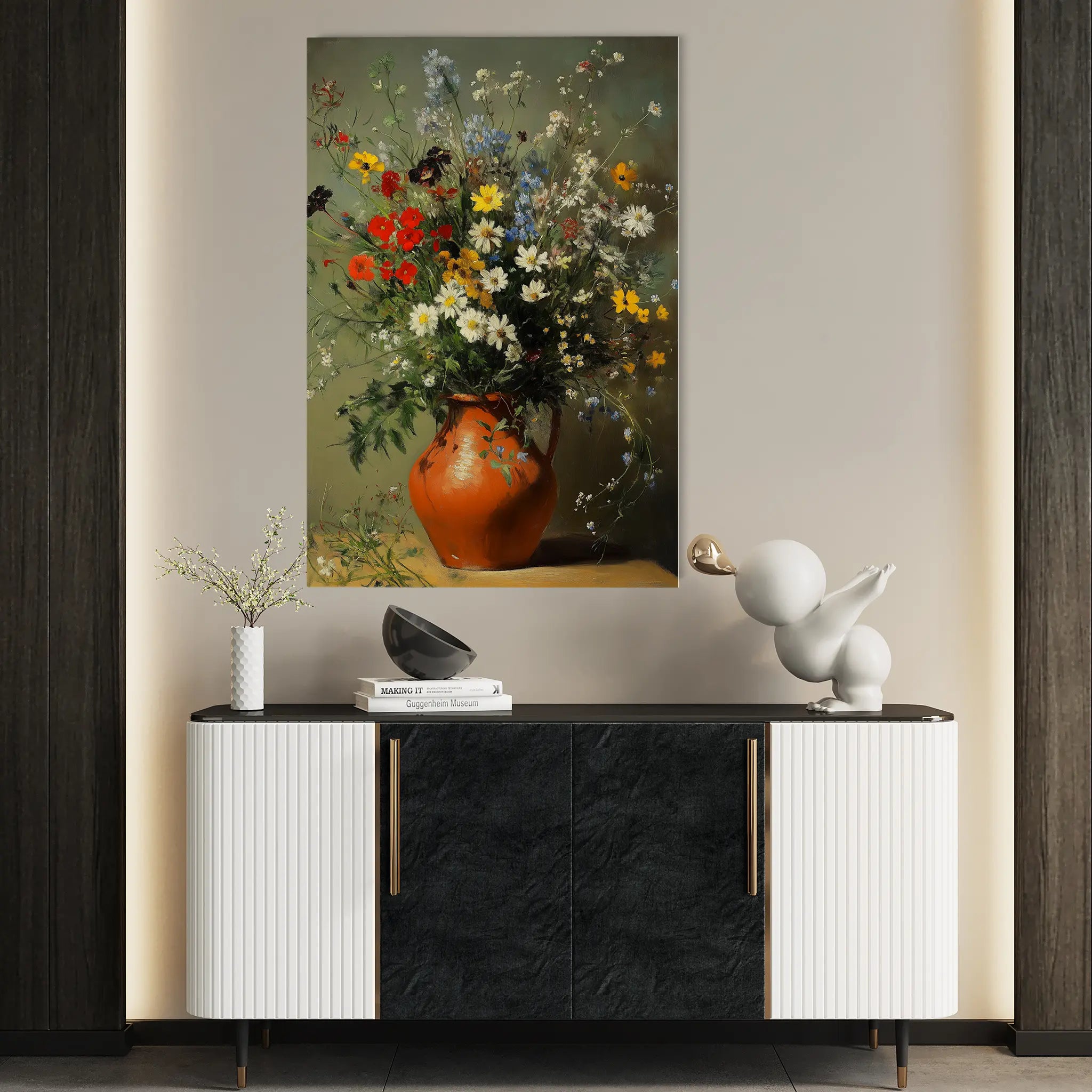 Floral Canvas Wall Art WAD1136-F 90 x 60 cm / Stretched on hidden frame