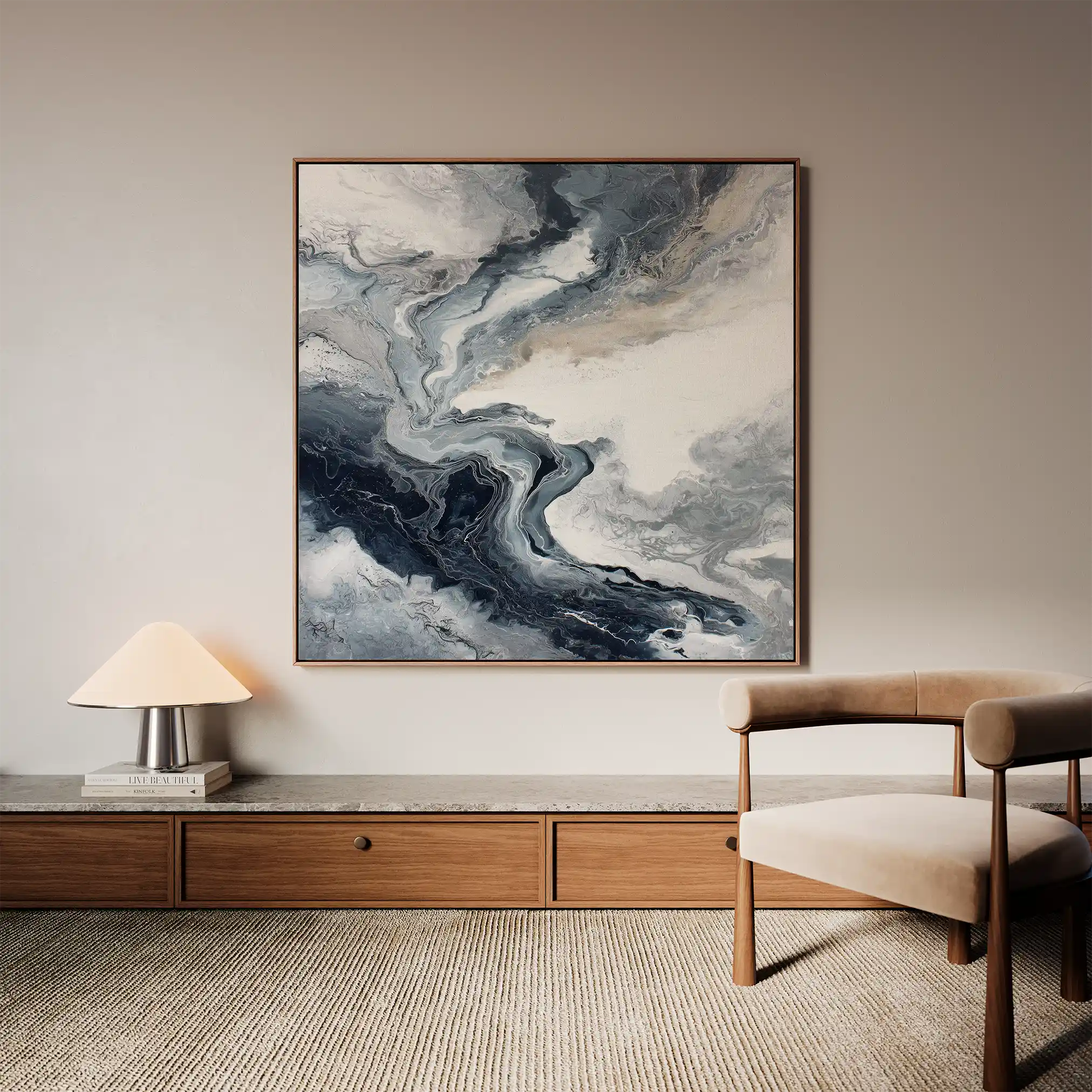 Abstract 1137 Canvas Art 60 x 60 cm / Stretched on hidden frame